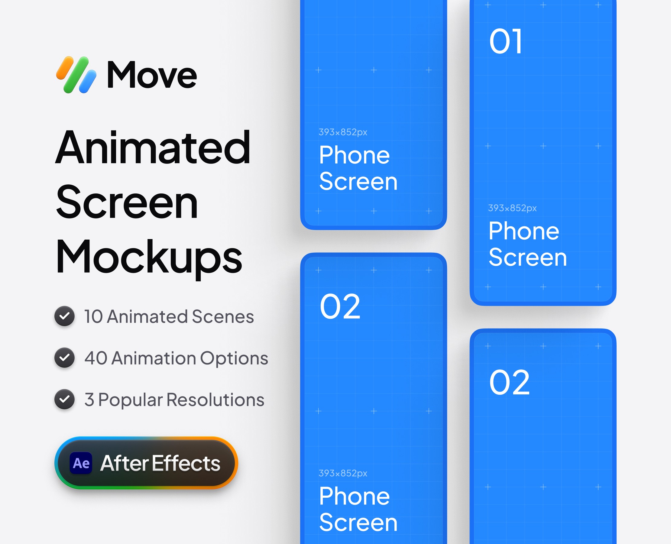 Move - Animated Screen Mockups на Dprofile