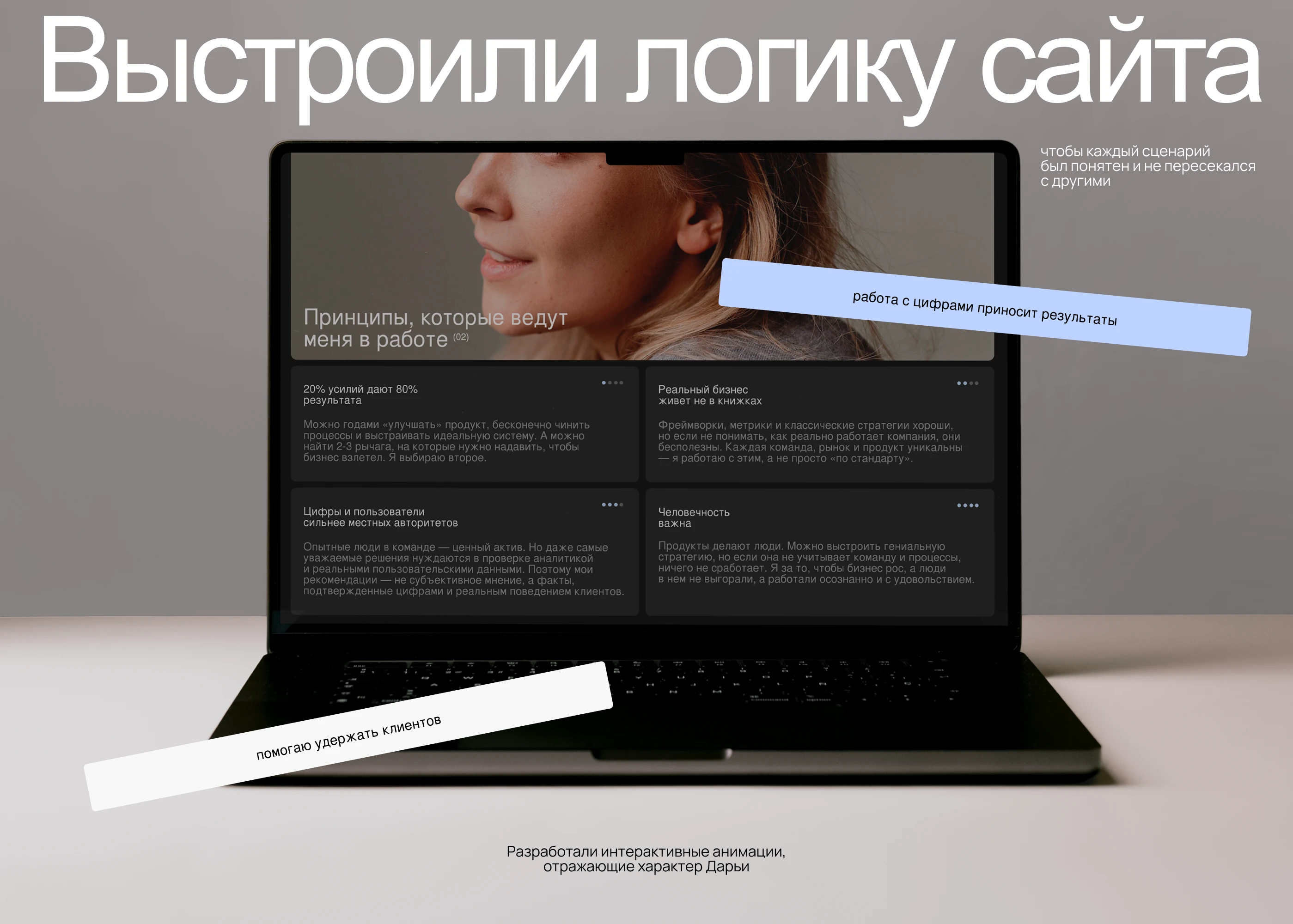 Экспертный сайт для Дарьи Васяниной — Изображение №4 — Интерфейсы на Dprofile