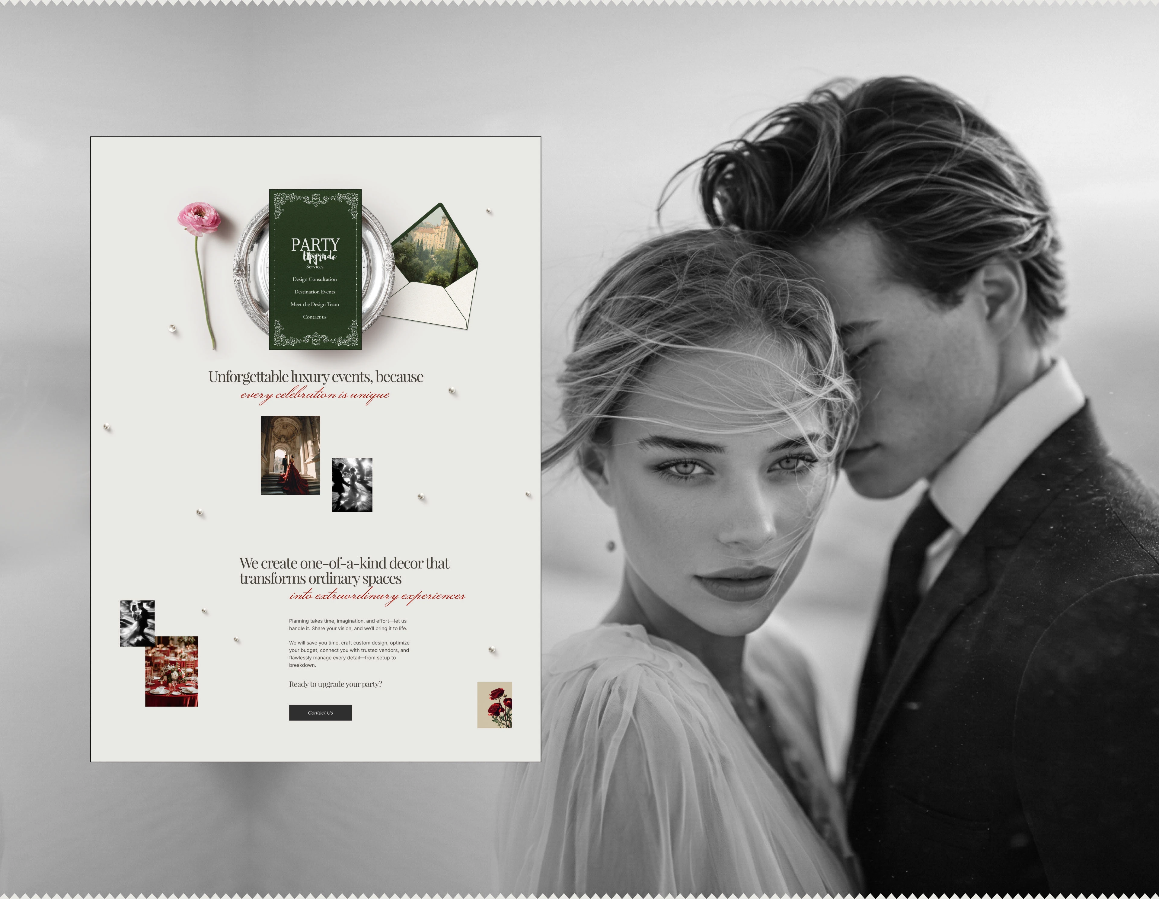 Party Upgrade — event organization сайт ивент агентства — Изображение №3 — Интерфейсы, Брендинг на Dprofile