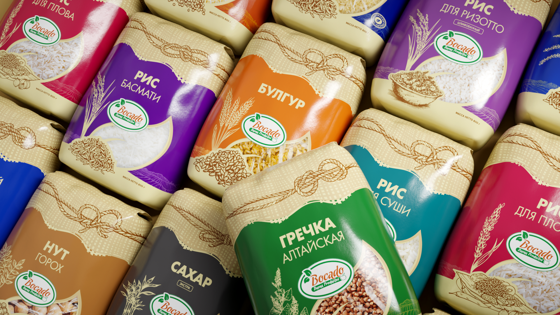 Этикетки круп TM BOCADO — Изображение №5 — Брендинг, Графика на Dprofile