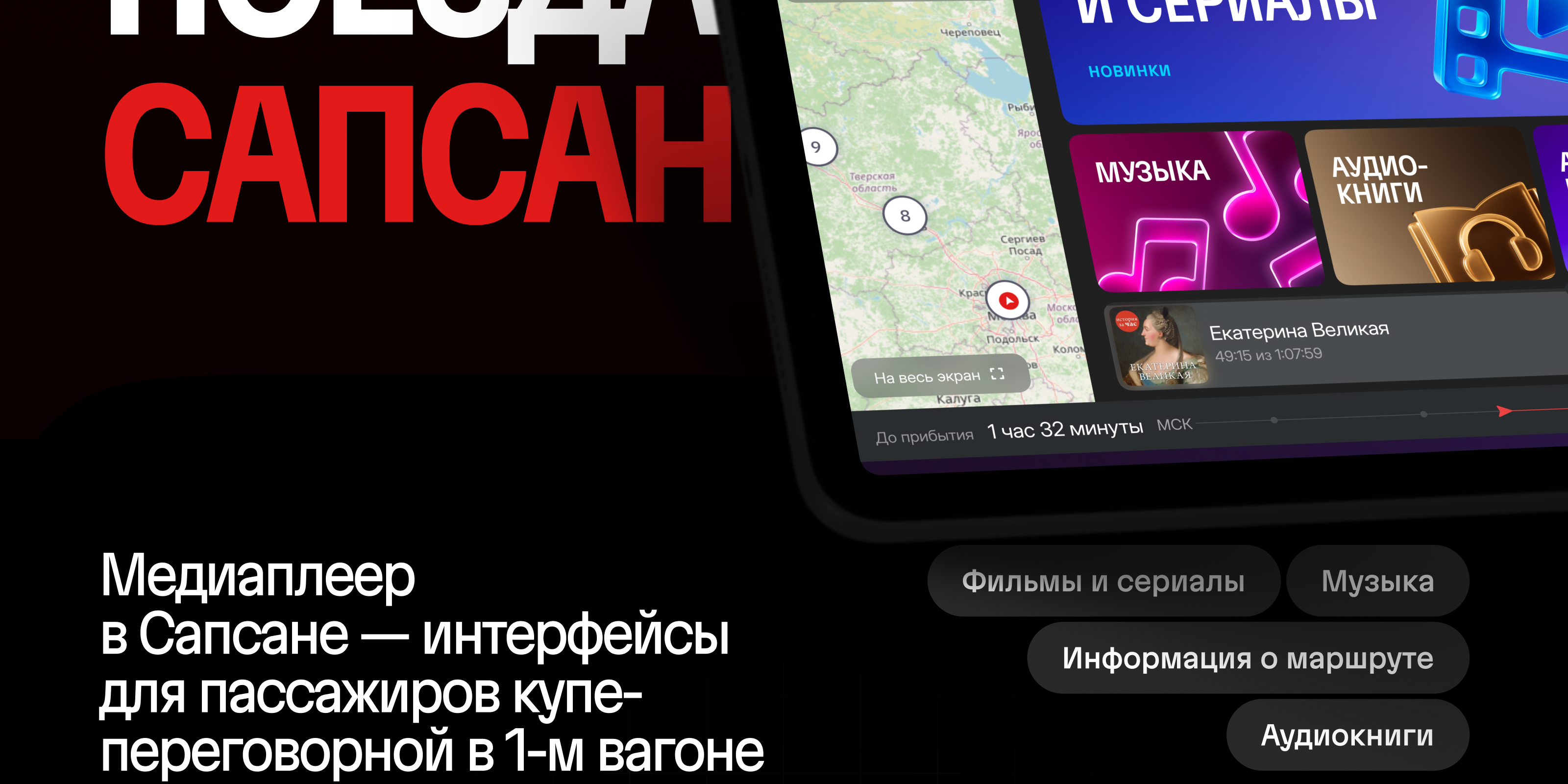 🚄 Медиаплеер поезда Сапсан — Изображение №2 — Интерфейсы на Dprofile