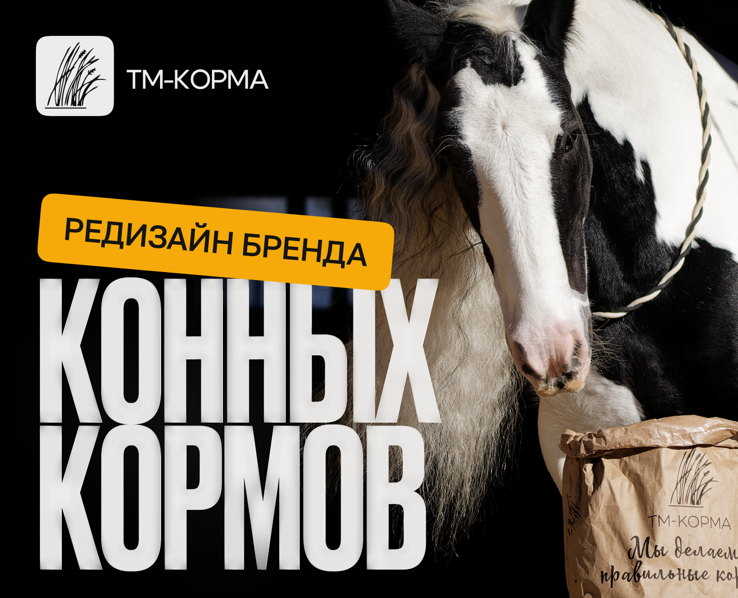 🐎 Редизайн бренда конных кормов · ТМ-Корма — Интерфейсы, Маркетинг на Dprofile