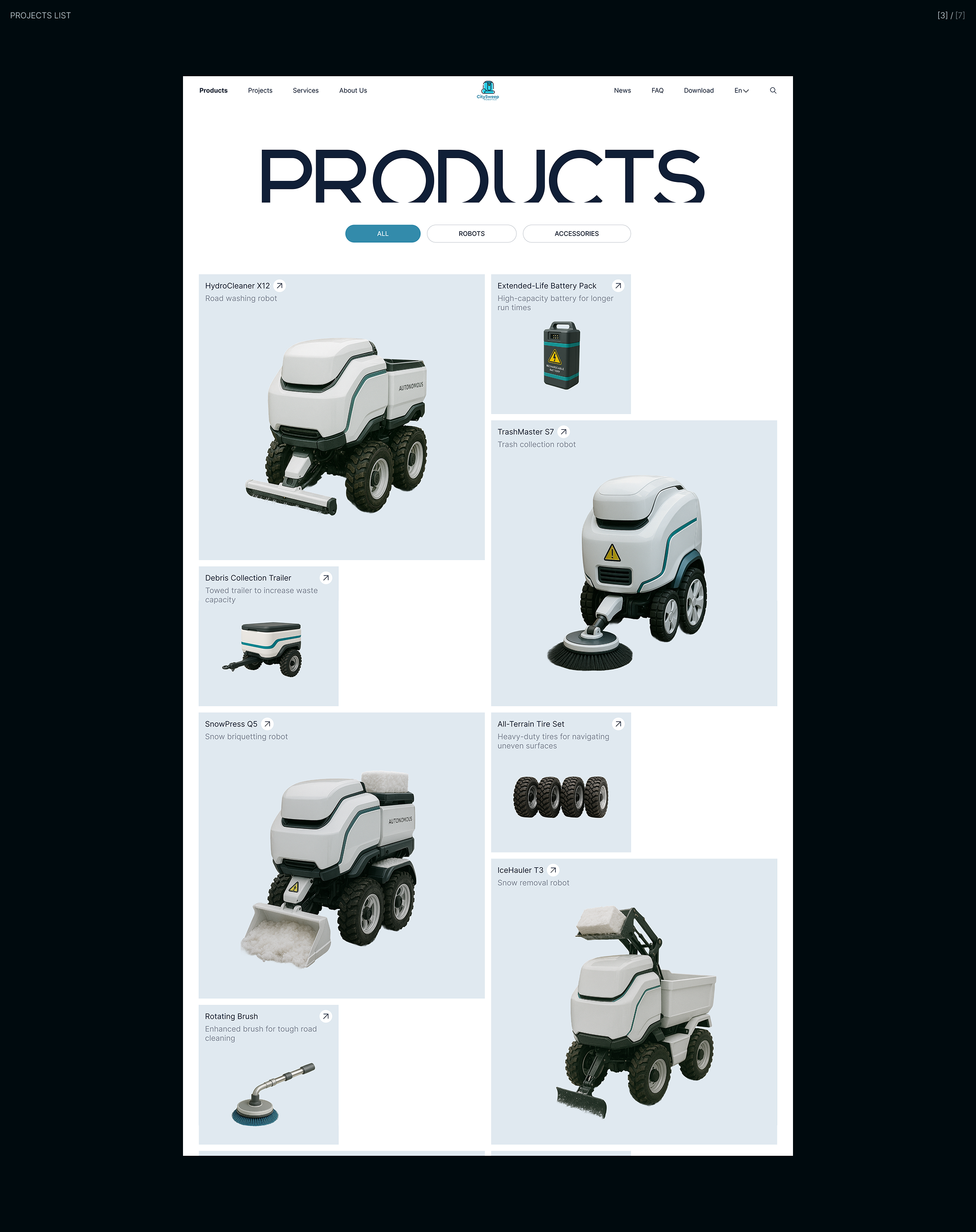 CitySweep Robotics |Корпоративный сайт — Изображение №5 — Интерфейсы, Брендинг на Dprofile