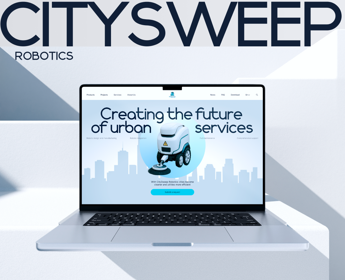 CitySweep Robotics |Корпоративный сайт — Интерфейсы, Брендинг на Dprofile