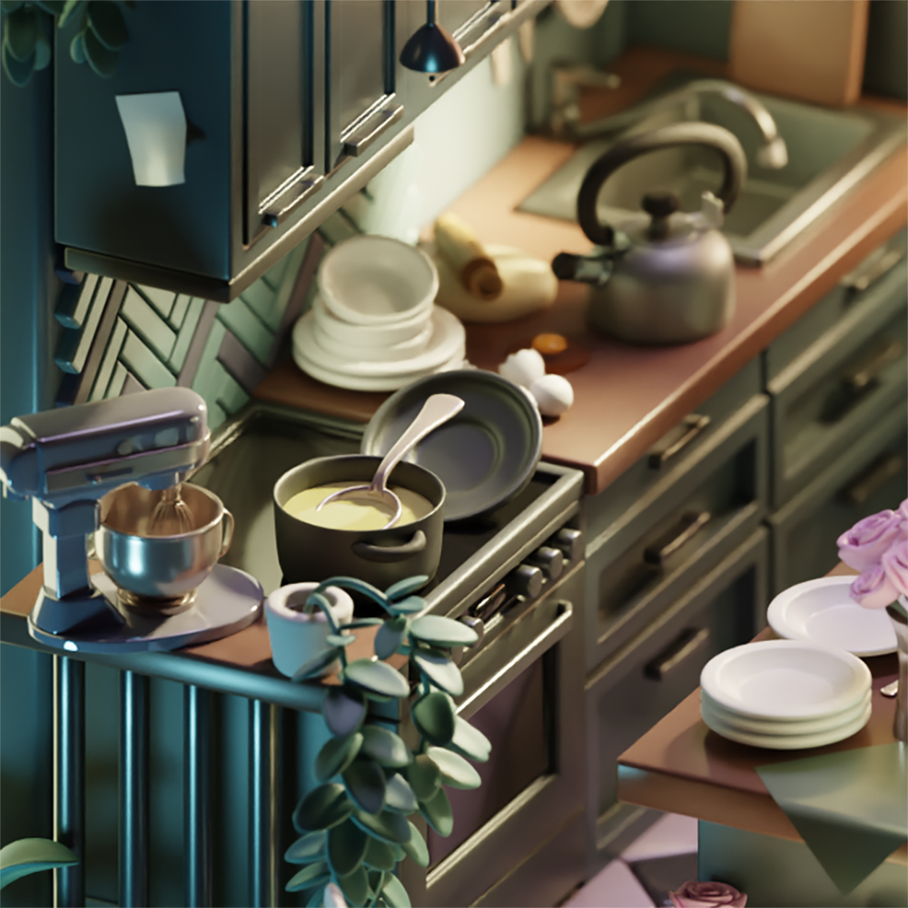 Isometric kitchen — Изображение №4 — Иллюстрация, 3D на Dprofile