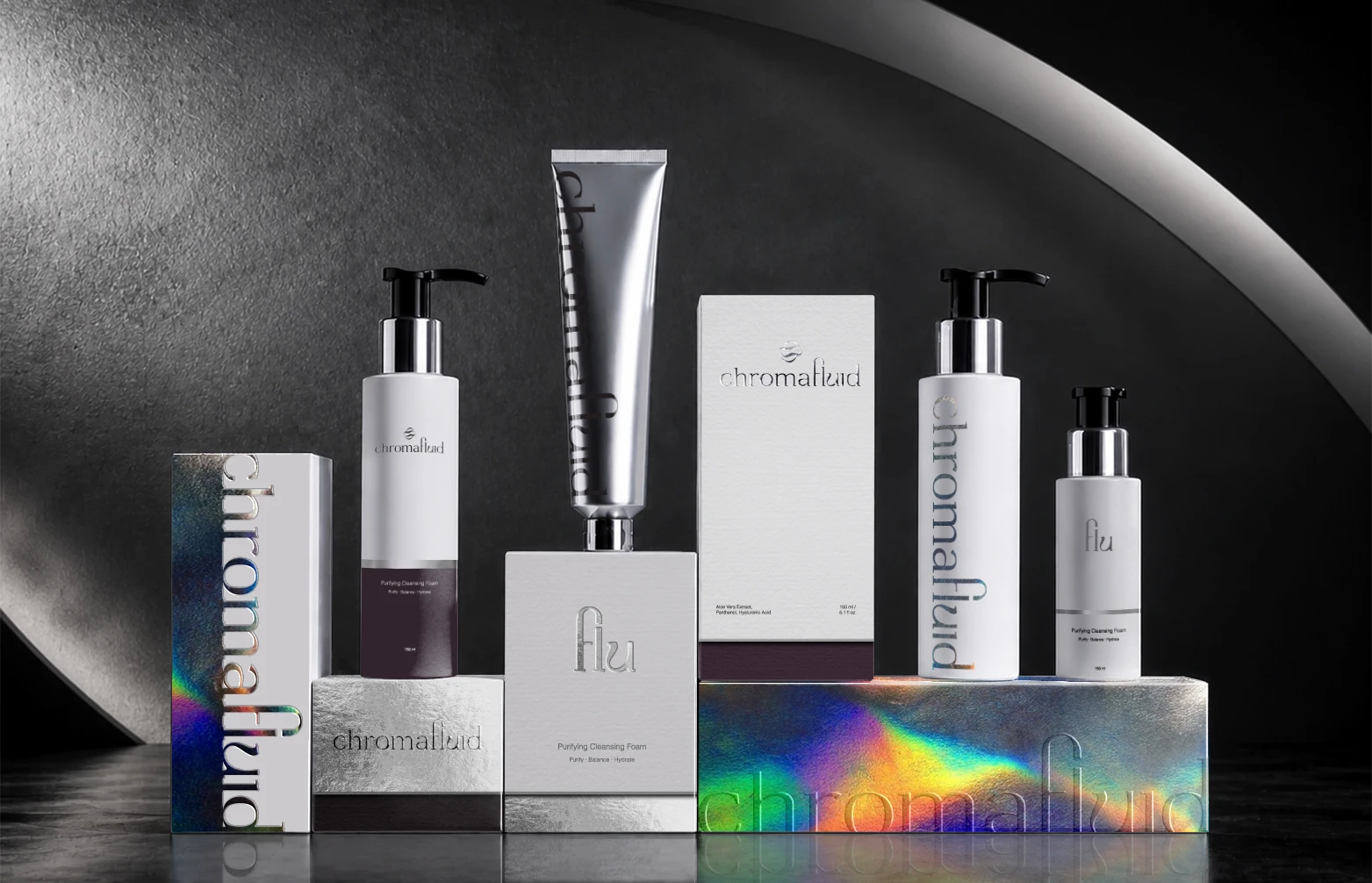 CHROMAFLUID — Cosmetic Brand Identity Design — Изображение №1 — Брендинг на Dprofile