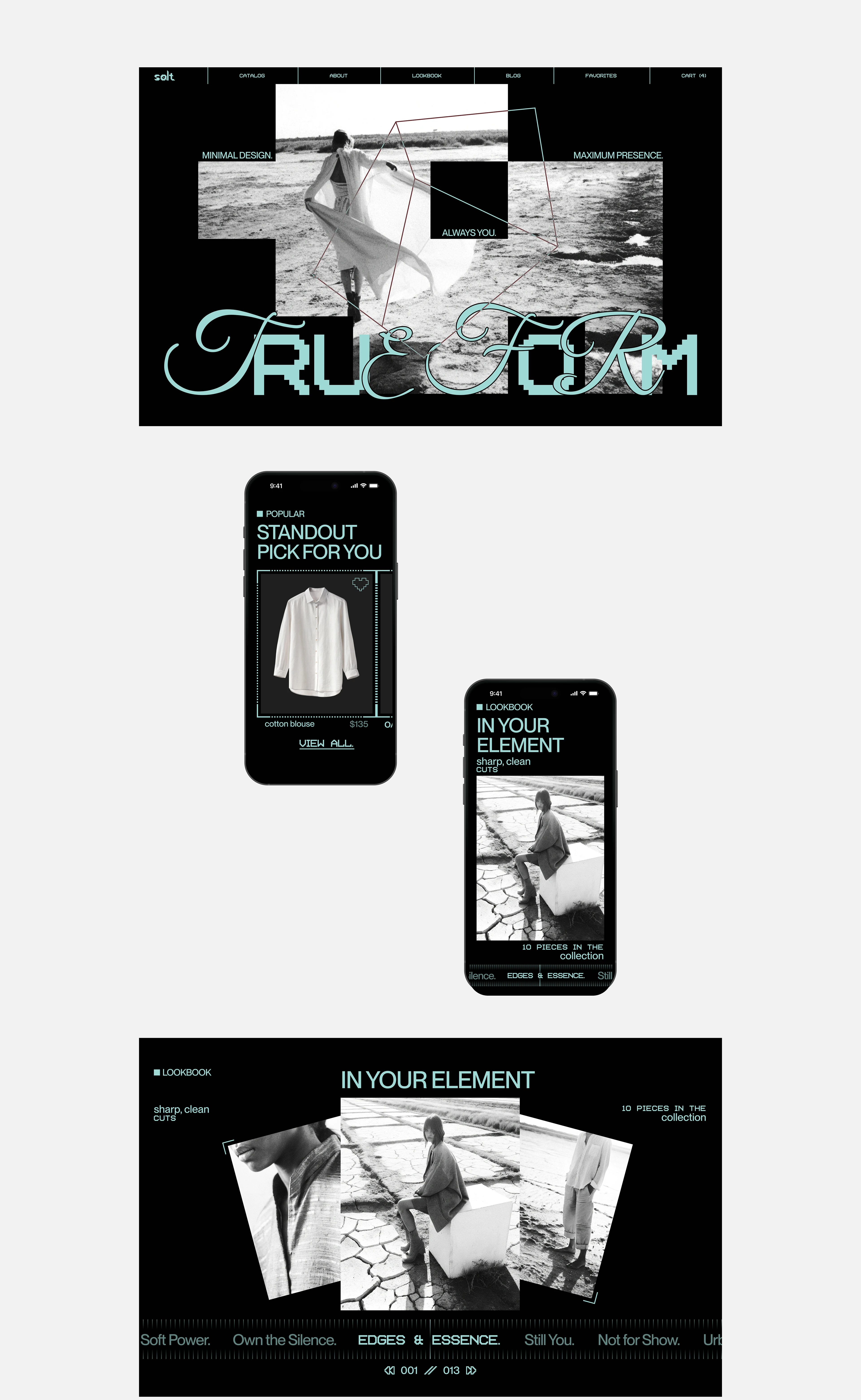 Salt — онлайн-бутик — Изображение №2 — Интерфейсы, Брендинг на Dprofile
