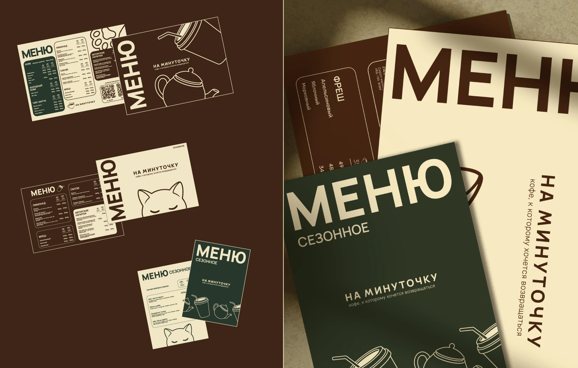 АЙДЕНТИКА | КОФЕЙНЯ «НА МИНУТОЧКУ» — Изображение №8 — Брендинг на Dprofile