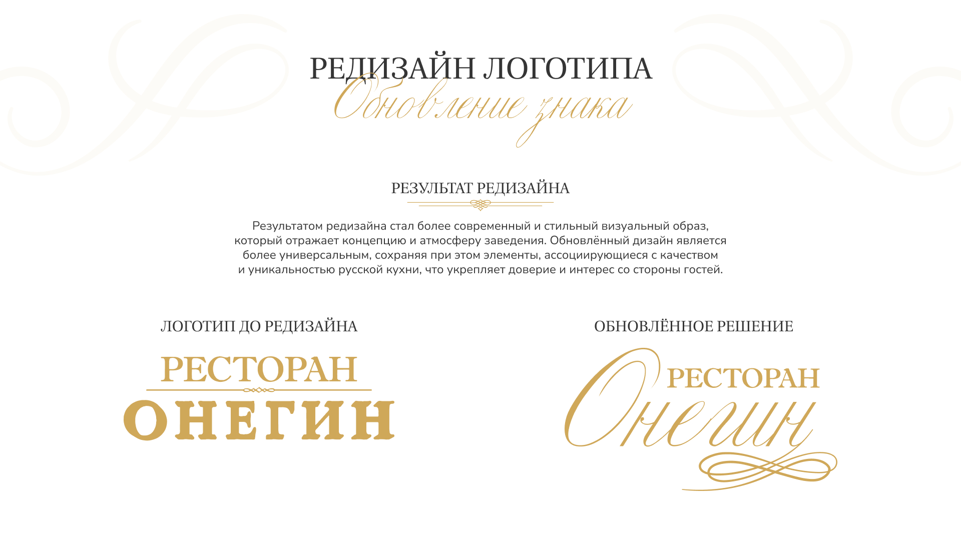 Многостраничный сайт ресторана "Онегин" — Изображение №5 — Интерфейсы, Брендинг на Dprofile