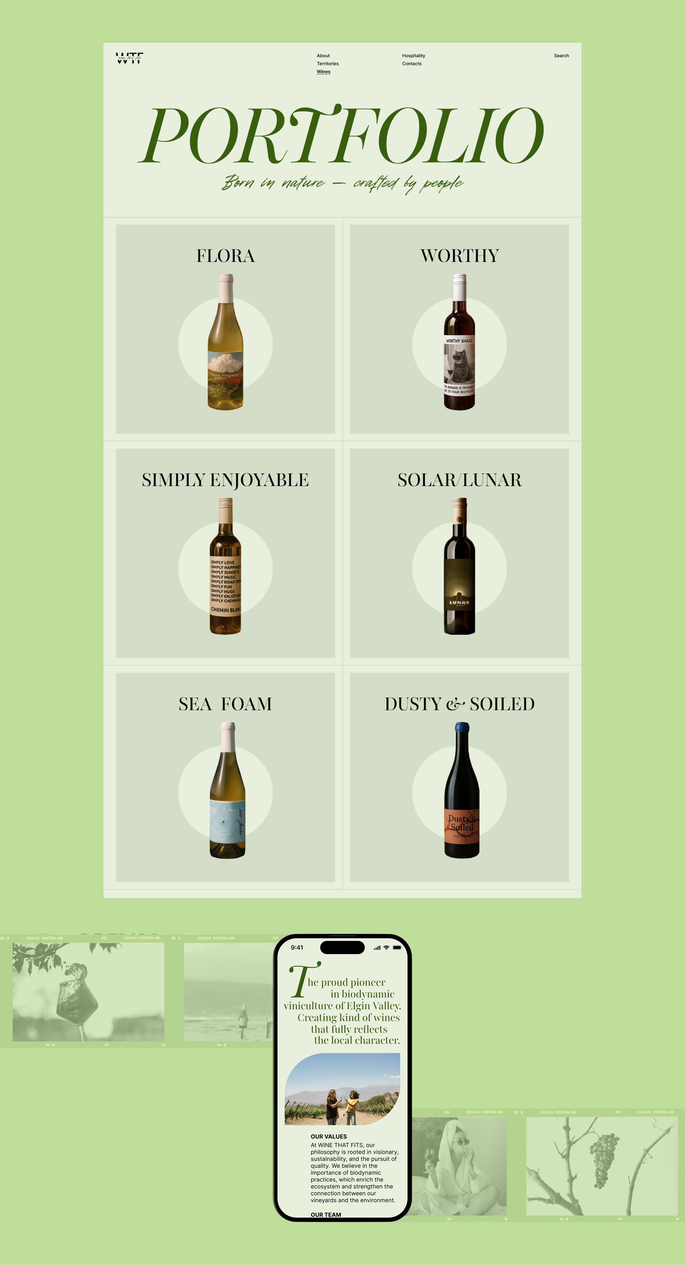WINE THAT FITS Biodynamic winery website — Изображение №5 — Интерфейсы, Брендинг на Dprofile