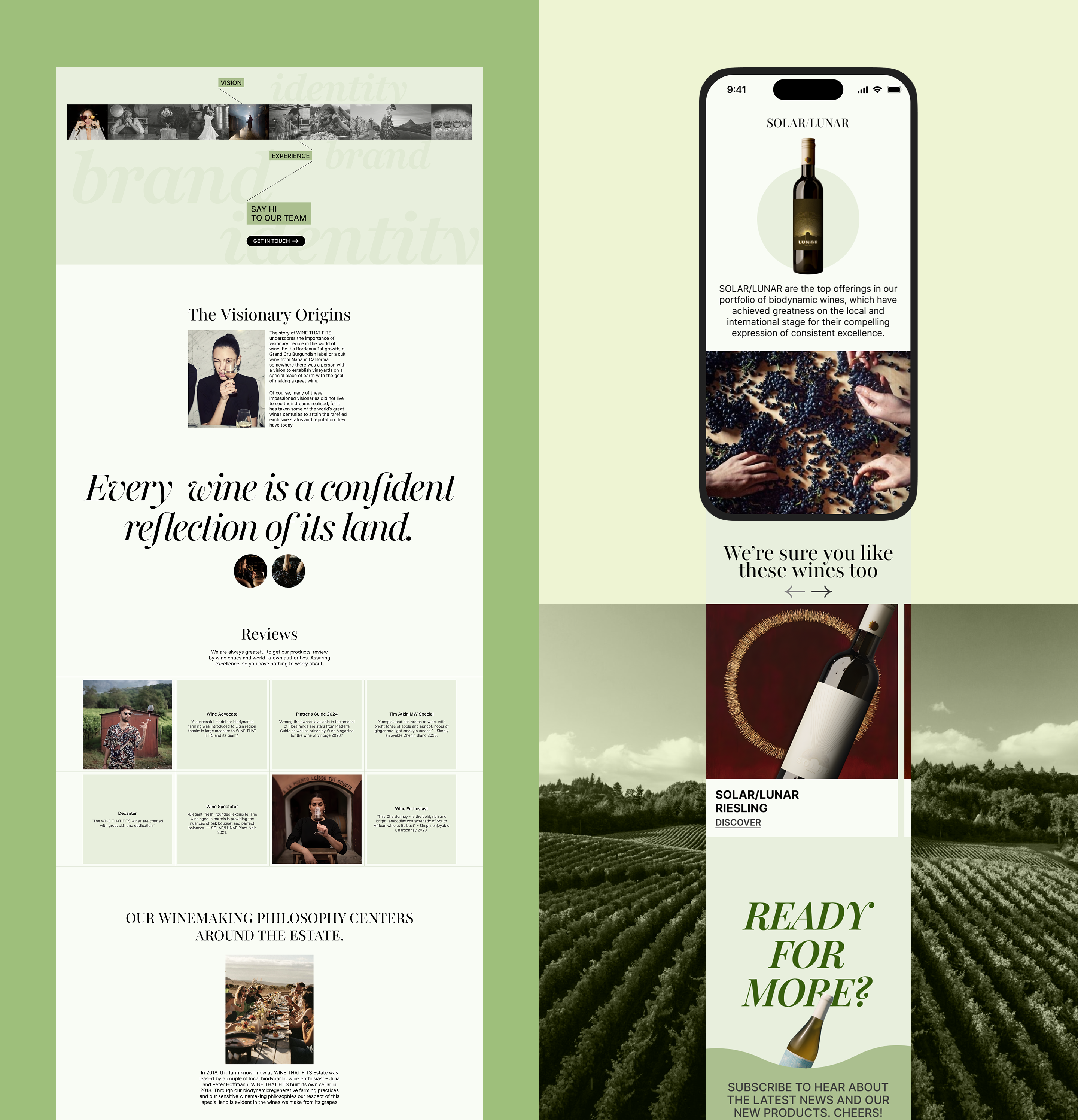 WINE THAT FITS Biodynamic winery website — Изображение №10 — Интерфейсы, Брендинг на Dprofile