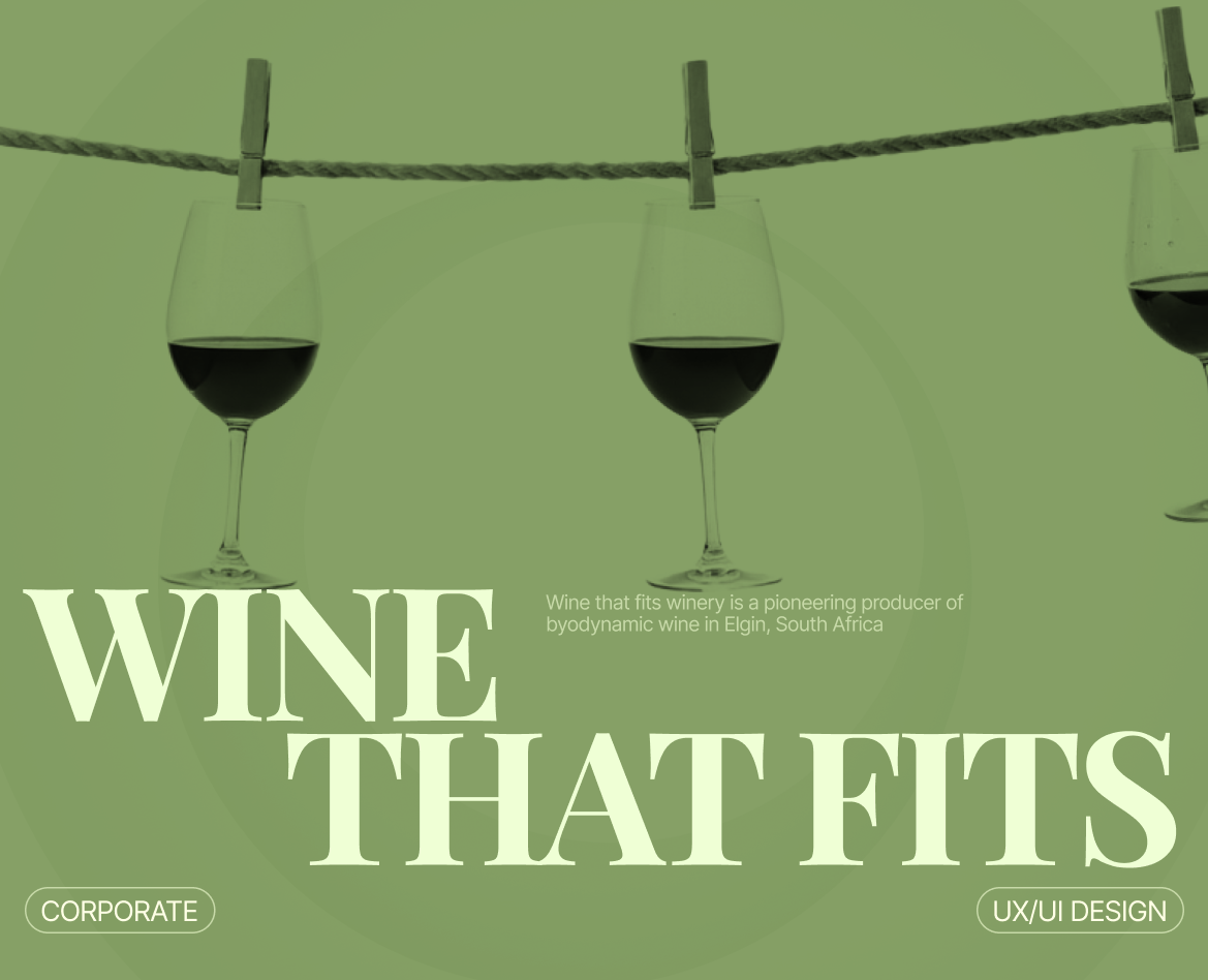 WINE THAT FITS Biodynamic winery website — Интерфейсы, Брендинг на Dprofile