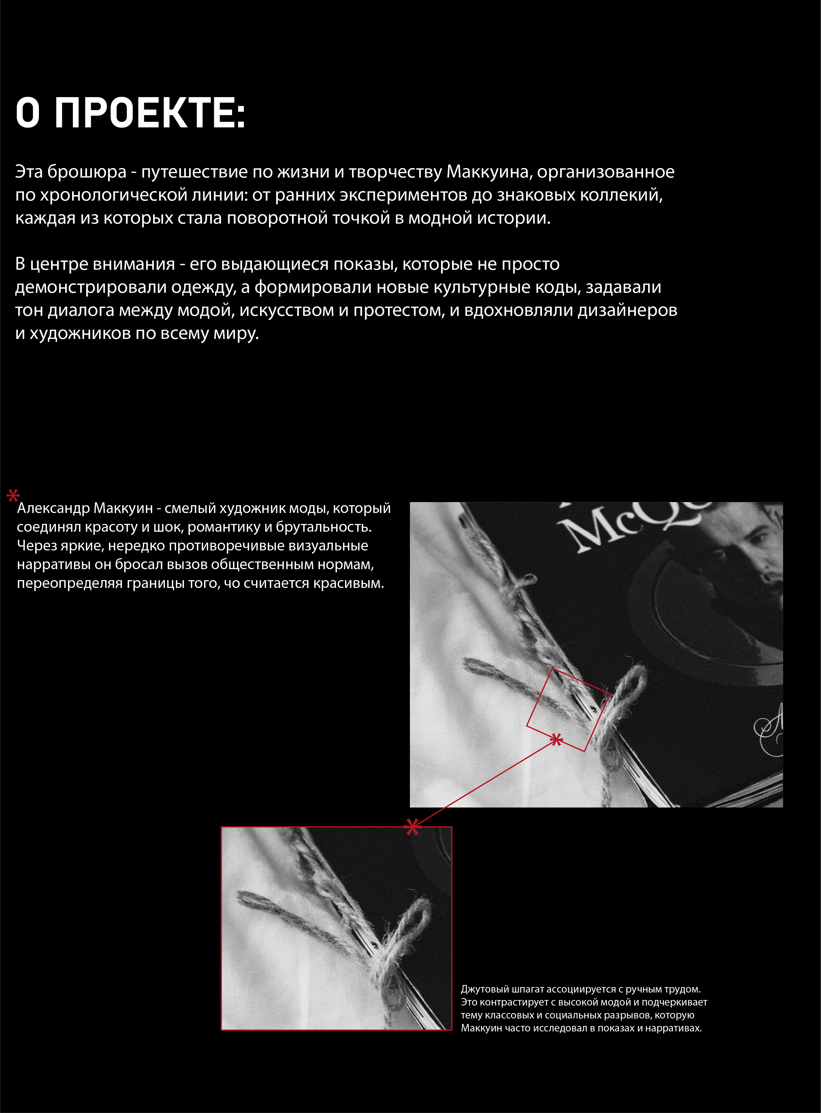 Брошюра//Александр Маккуин: мода как искусство и протест — Изображение №2 — Графика на Dprofile