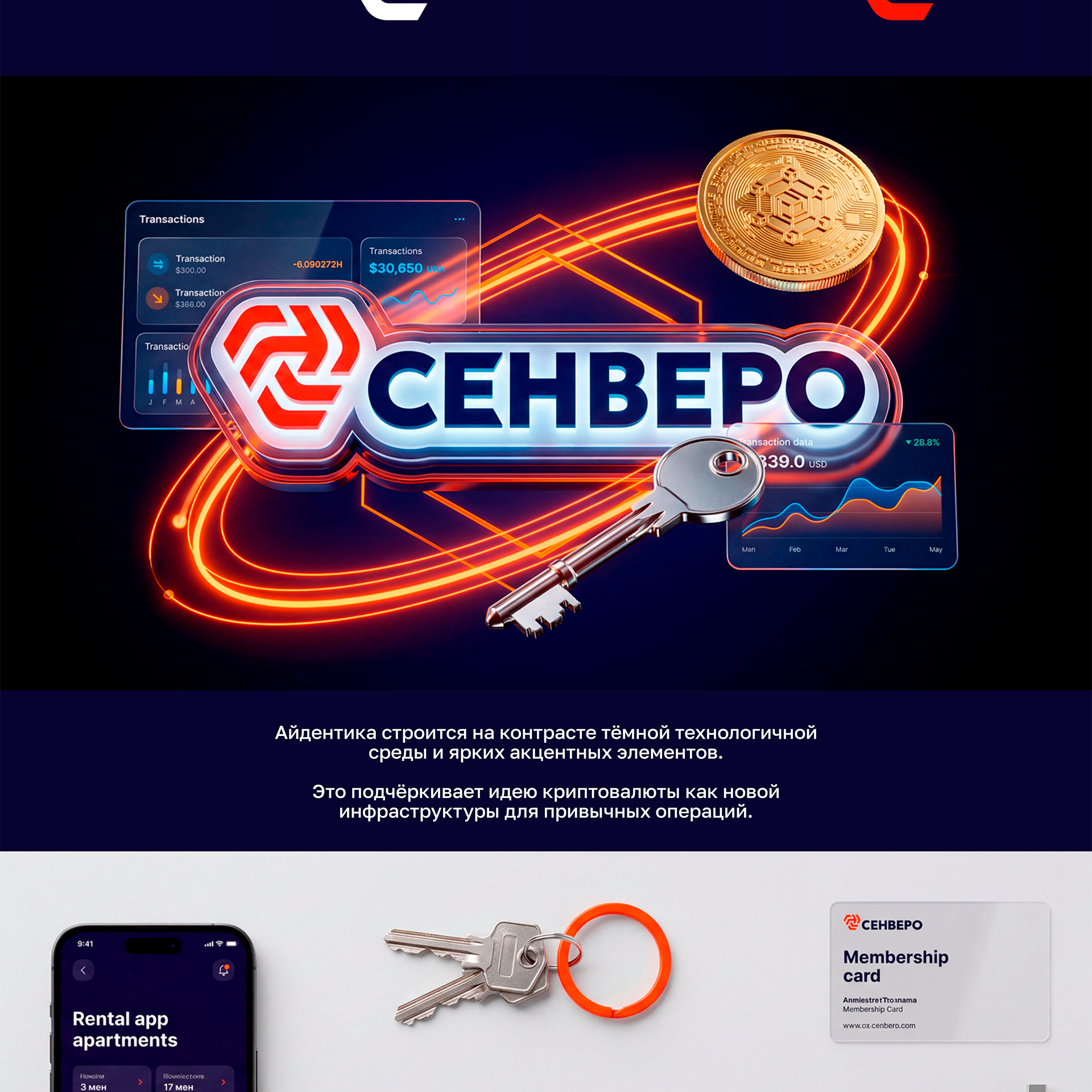 Айдентика для крипто-сервиса Сенверо — Изображение №3 — Брендинг на Dprofile