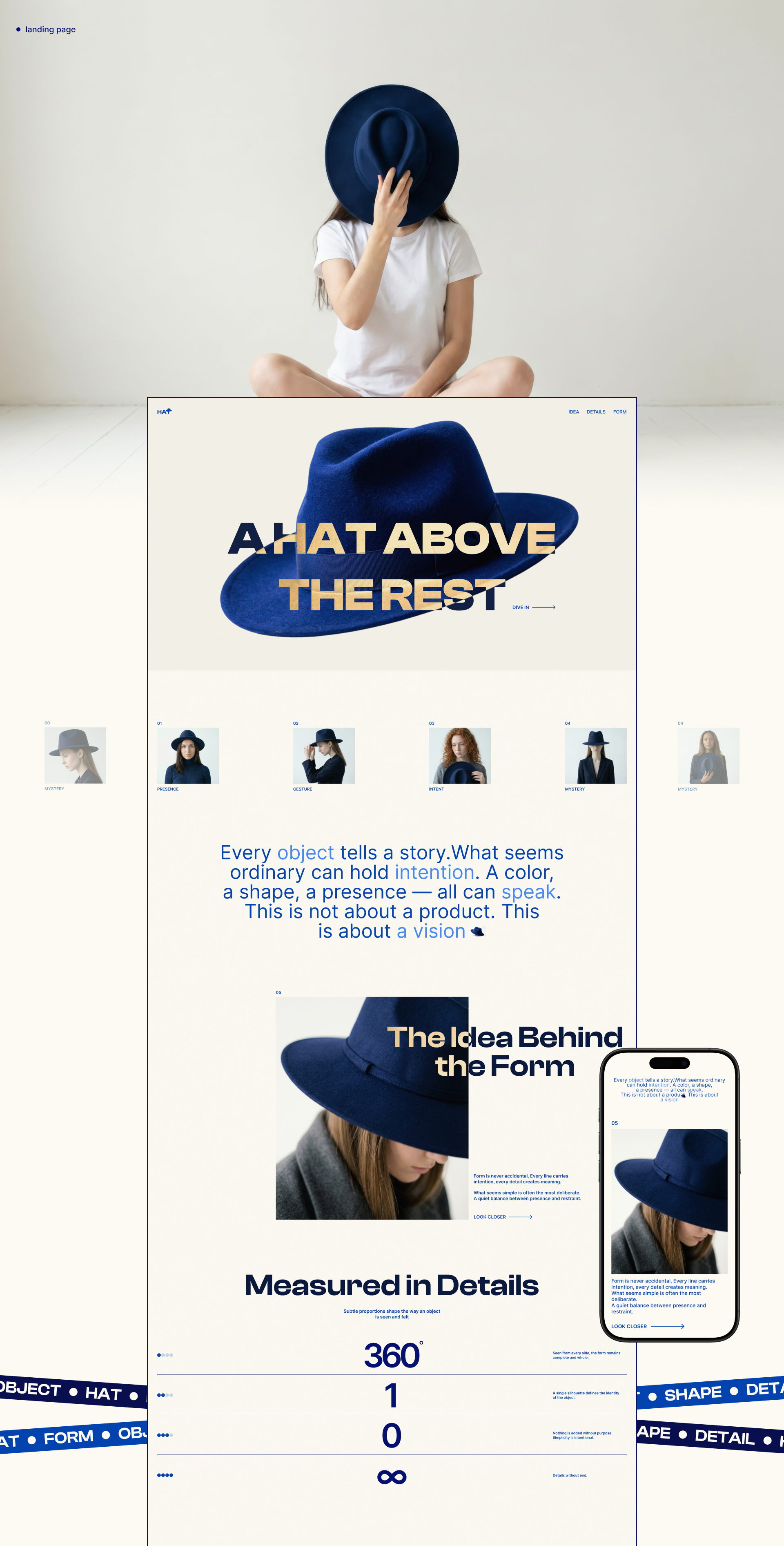 Hat — концепт лендинга — Изображение №4 — Интерфейсы на Dprofile