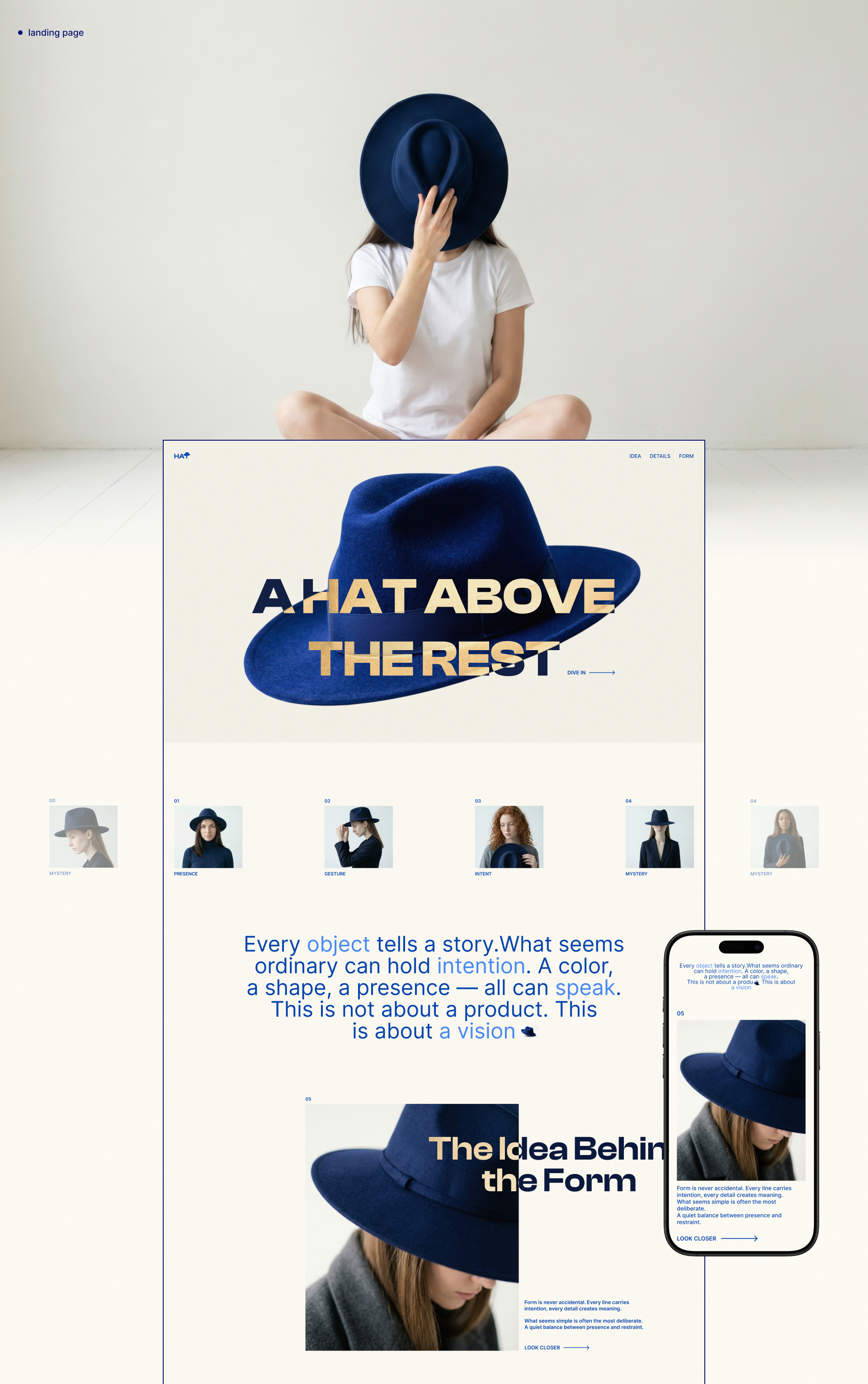 Hat — концепт лендинга — Изображение №4 — Интерфейсы на Dprofile