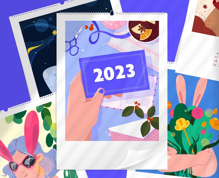 Иллюстрации | Календарь 2023 — Иллюстрация, Графика на Dprofile
