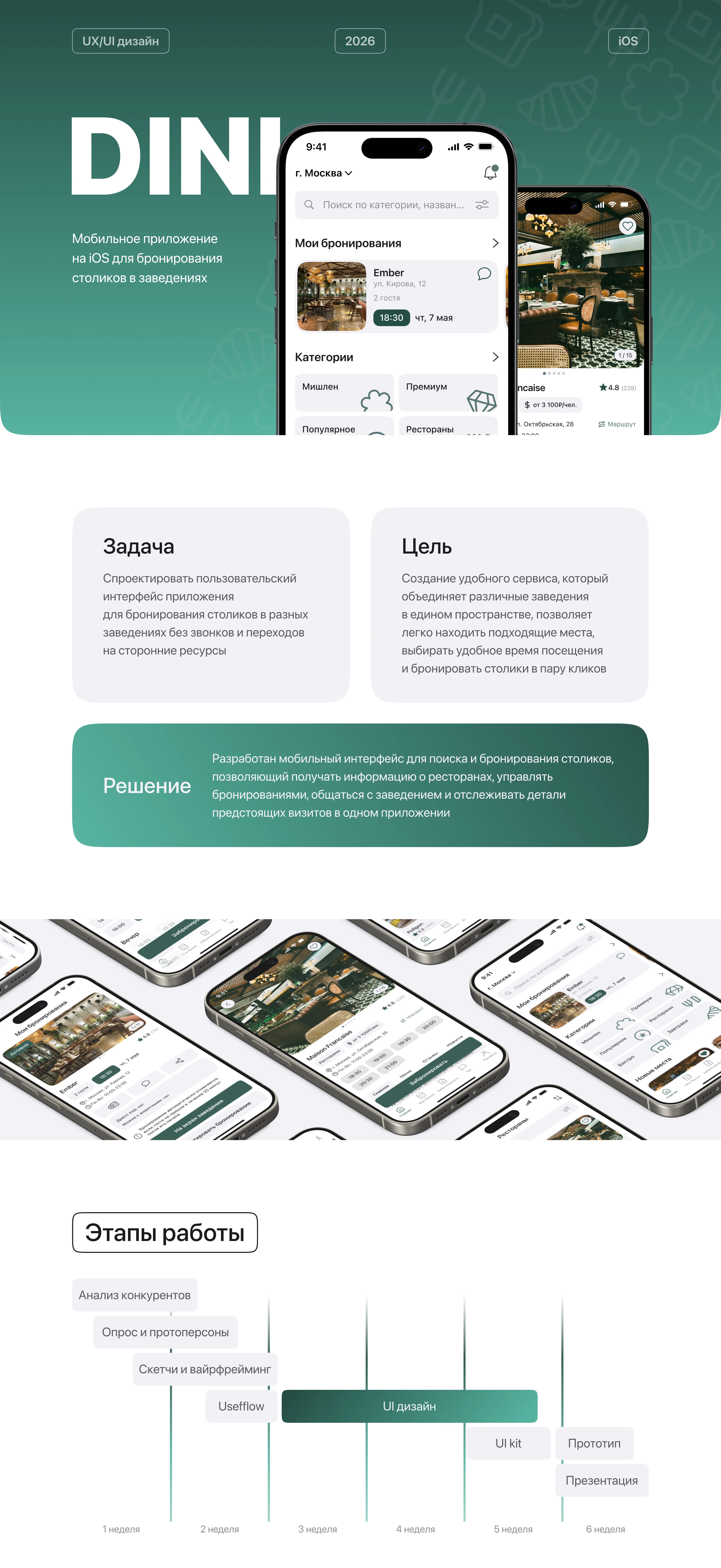 Мобильное приложение iOS | Mobile App table reservation — Изображение №1 — Интерфейсы на Dprofile