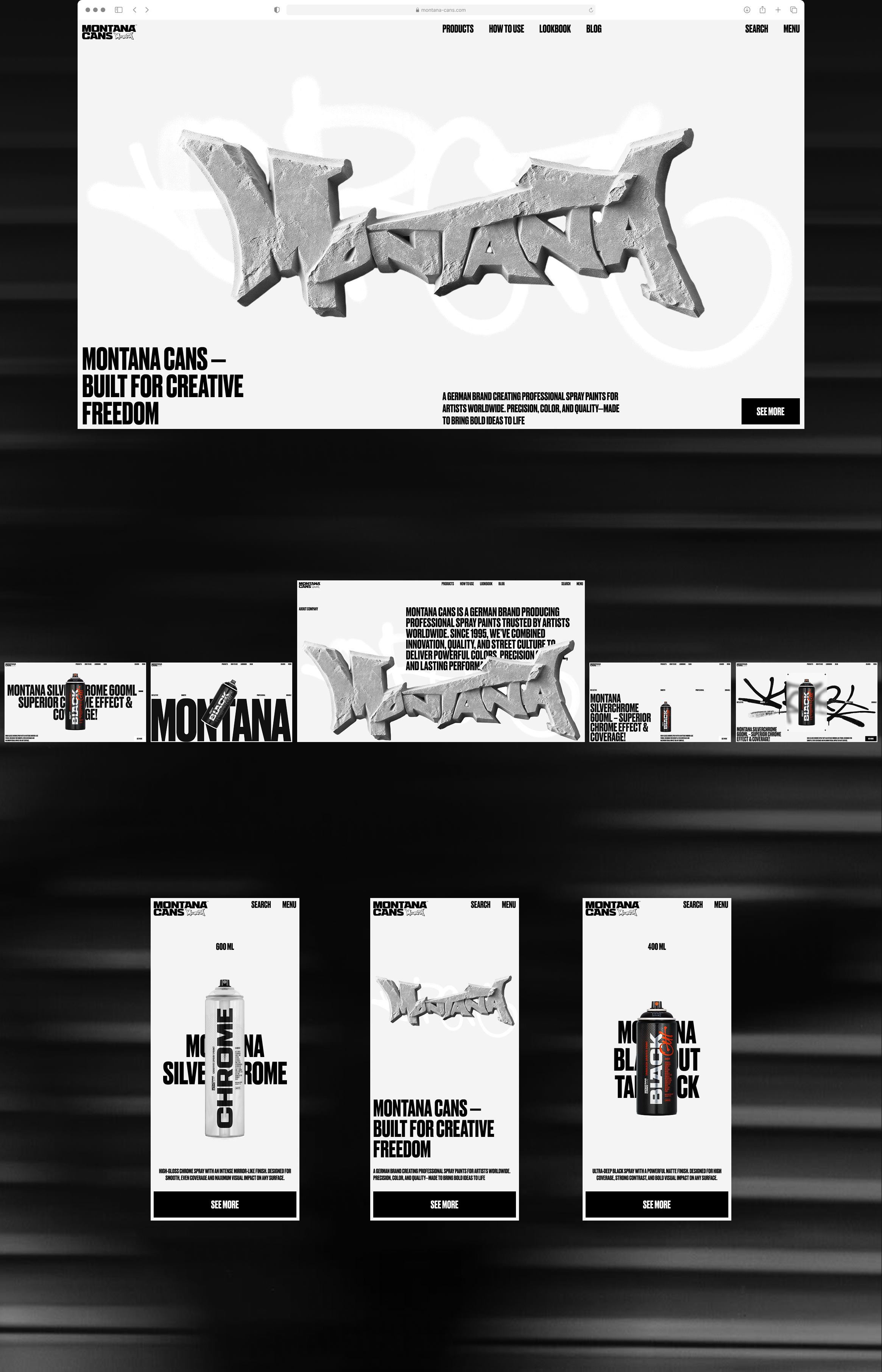 Montana Cans / Web — Изображение №3 — Интерфейсы на Dprofile