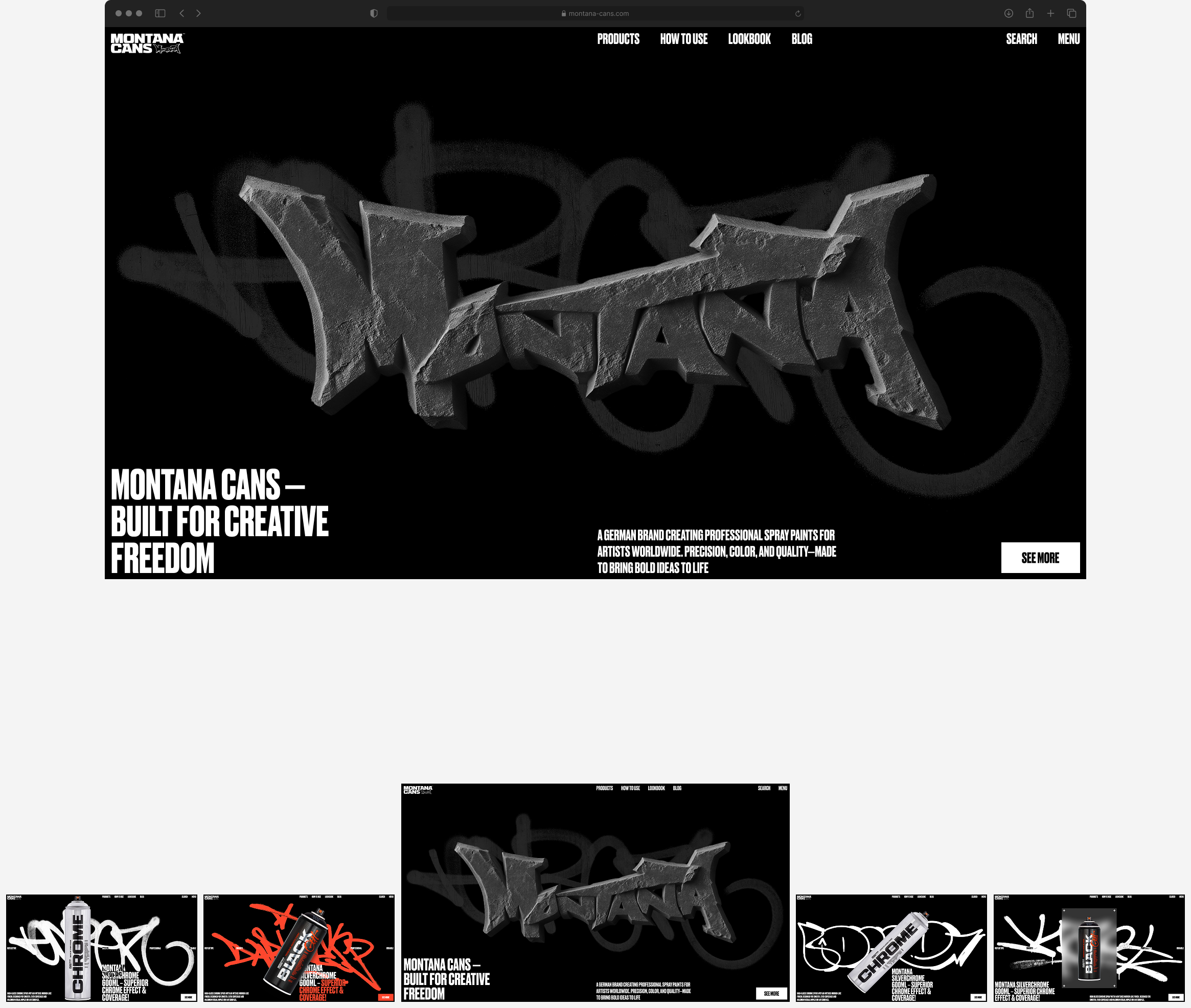 Montana Cans / Web — Изображение №5 — Интерфейсы на Dprofile