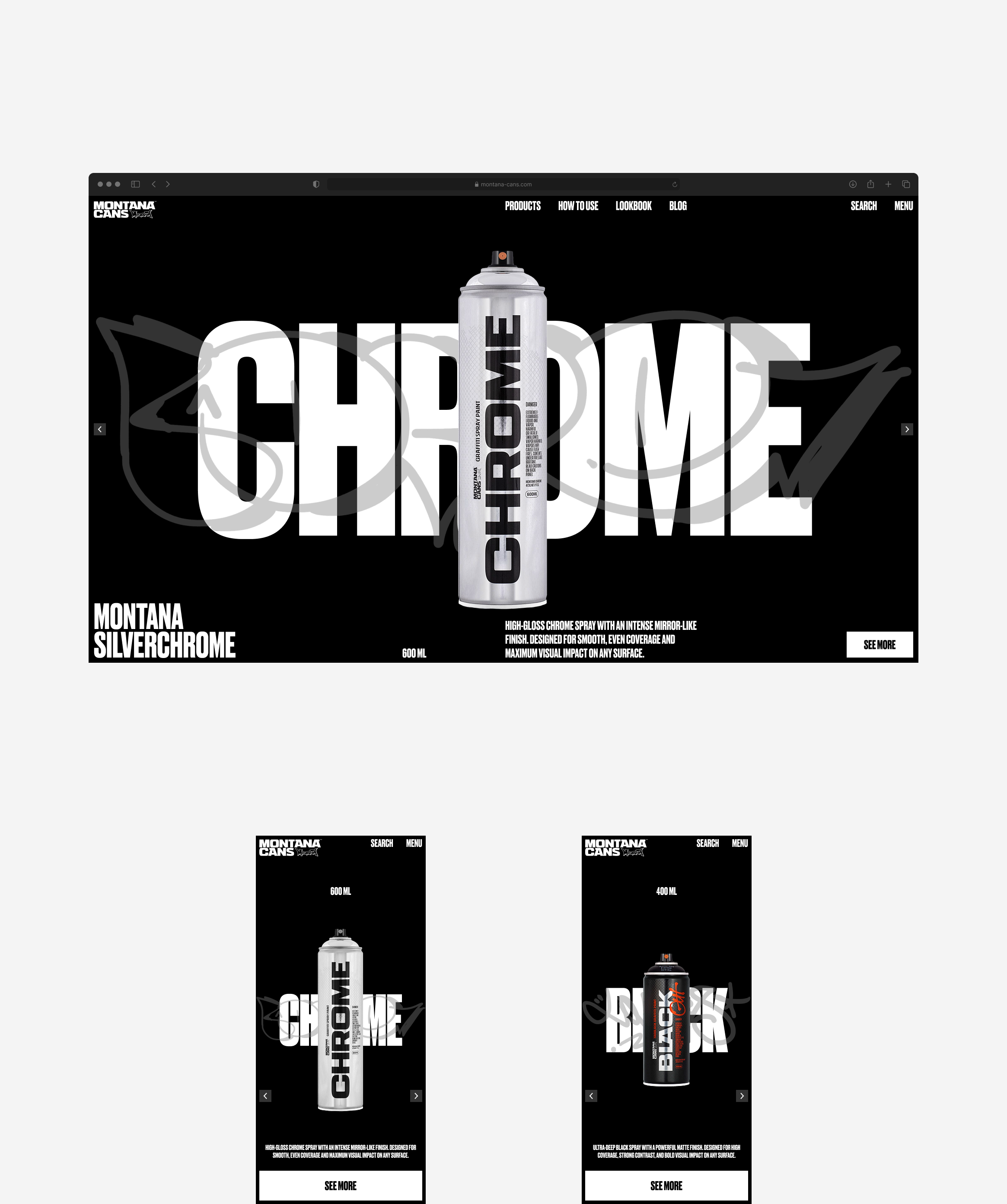 Montana Cans / Web — Изображение №12 — Интерфейсы на Dprofile