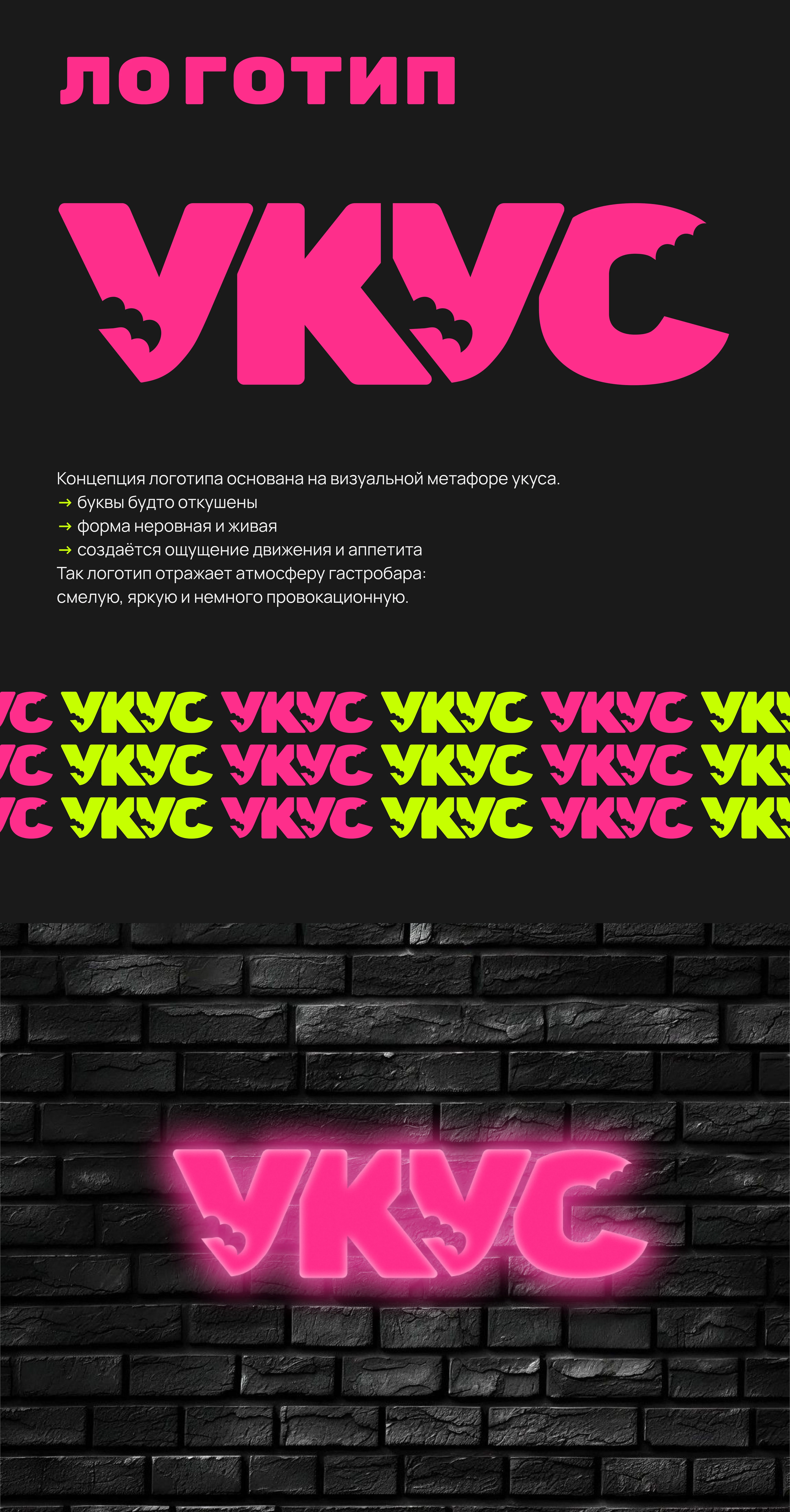 УКУС | Айдентика гастробара — Изображение №2 — Брендинг на Dprofile