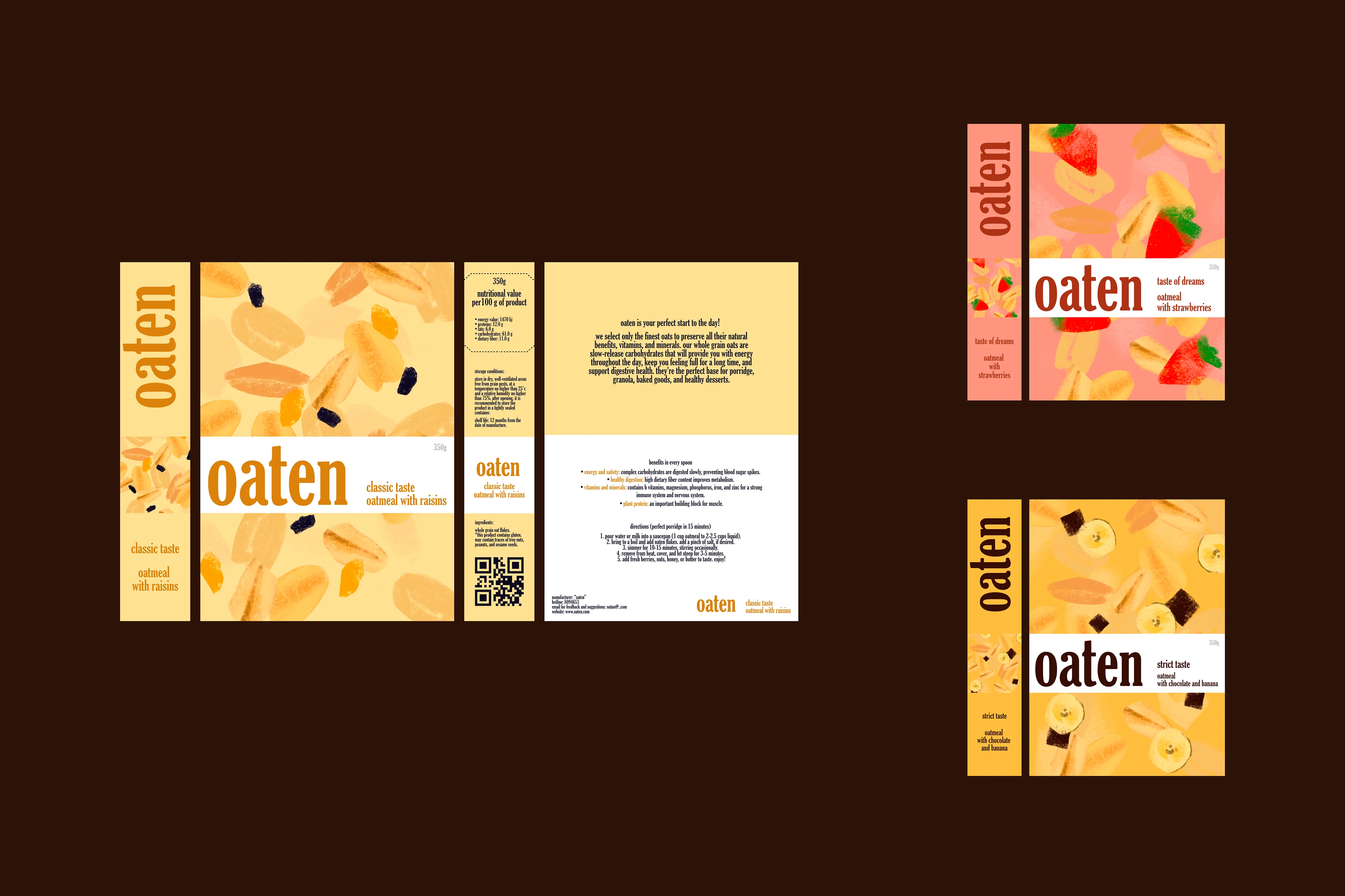 Packaging design ”OATEN” — Изображение №4 — Брендинг, Иллюстрация на Dprofile