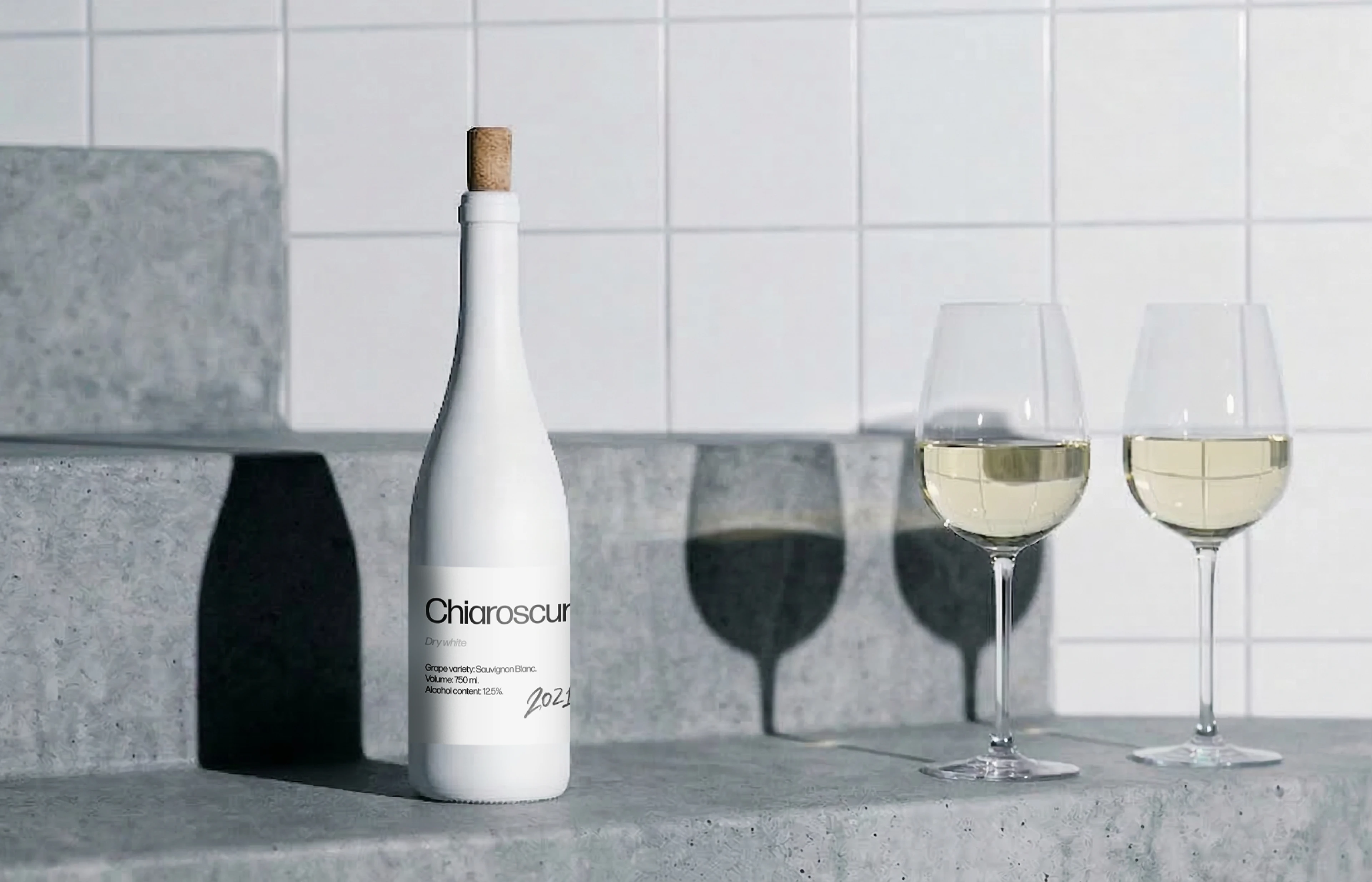 Identity and label design for a wine bar "Chiaroscuro." — Изображение №6 — Брендинг на Dprofile