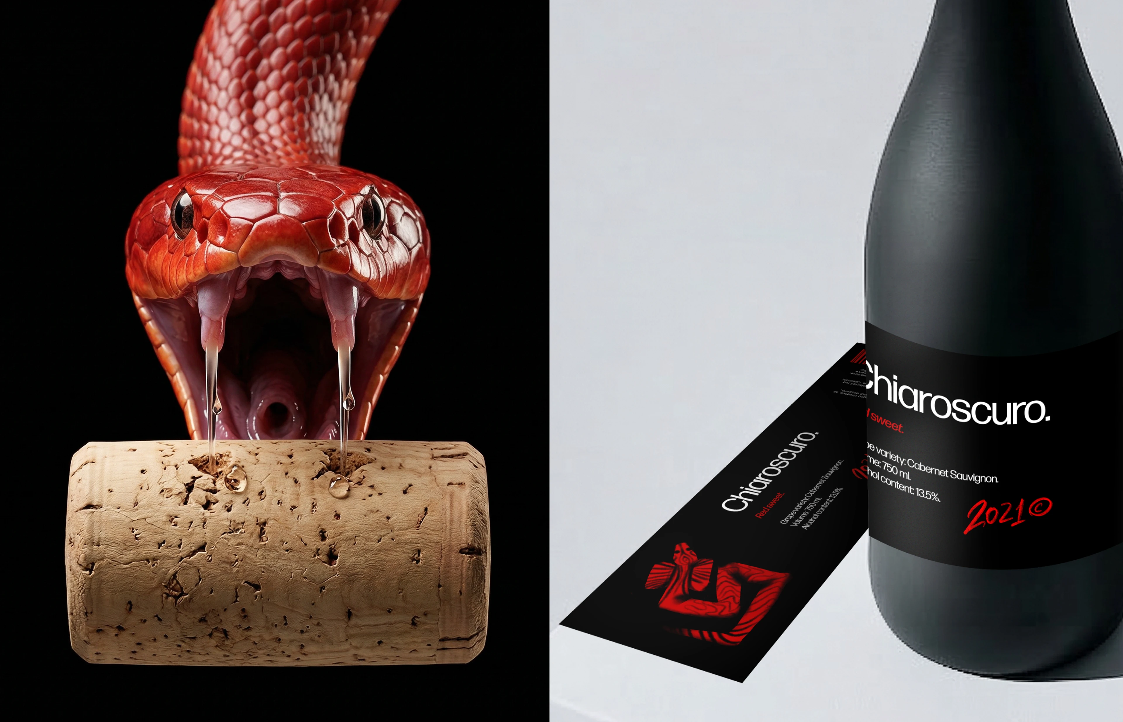 Identity and label design for a wine bar "Chiaroscuro." — Изображение №4 — Брендинг на Dprofile