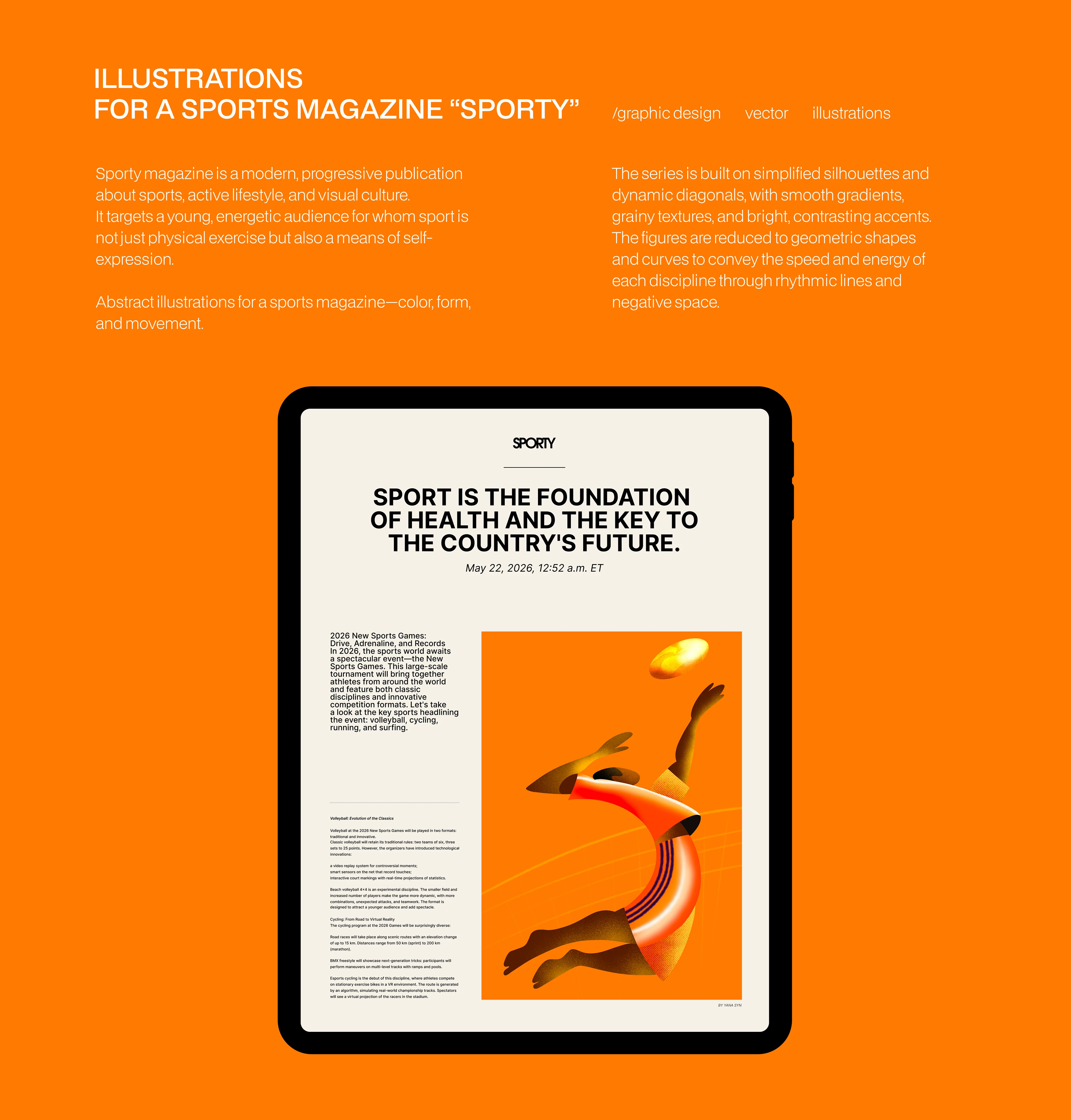 illustrations for a sports magazine “sporty” — Изображение №1 — Иллюстрация, Графика на Dprofile