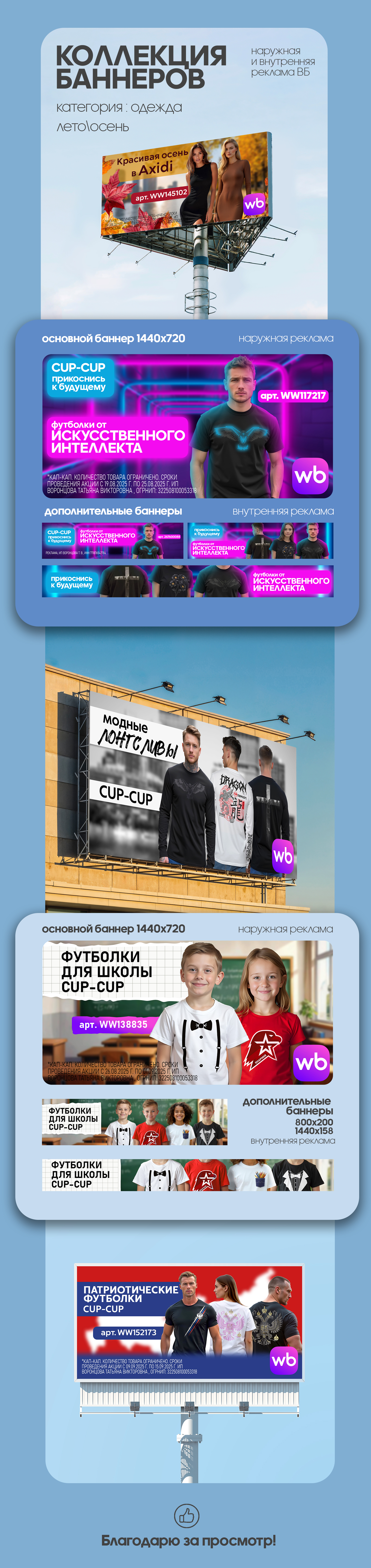 Баннеры ВБ | одежда — Изображение №1 — Маркетинг на Dprofile