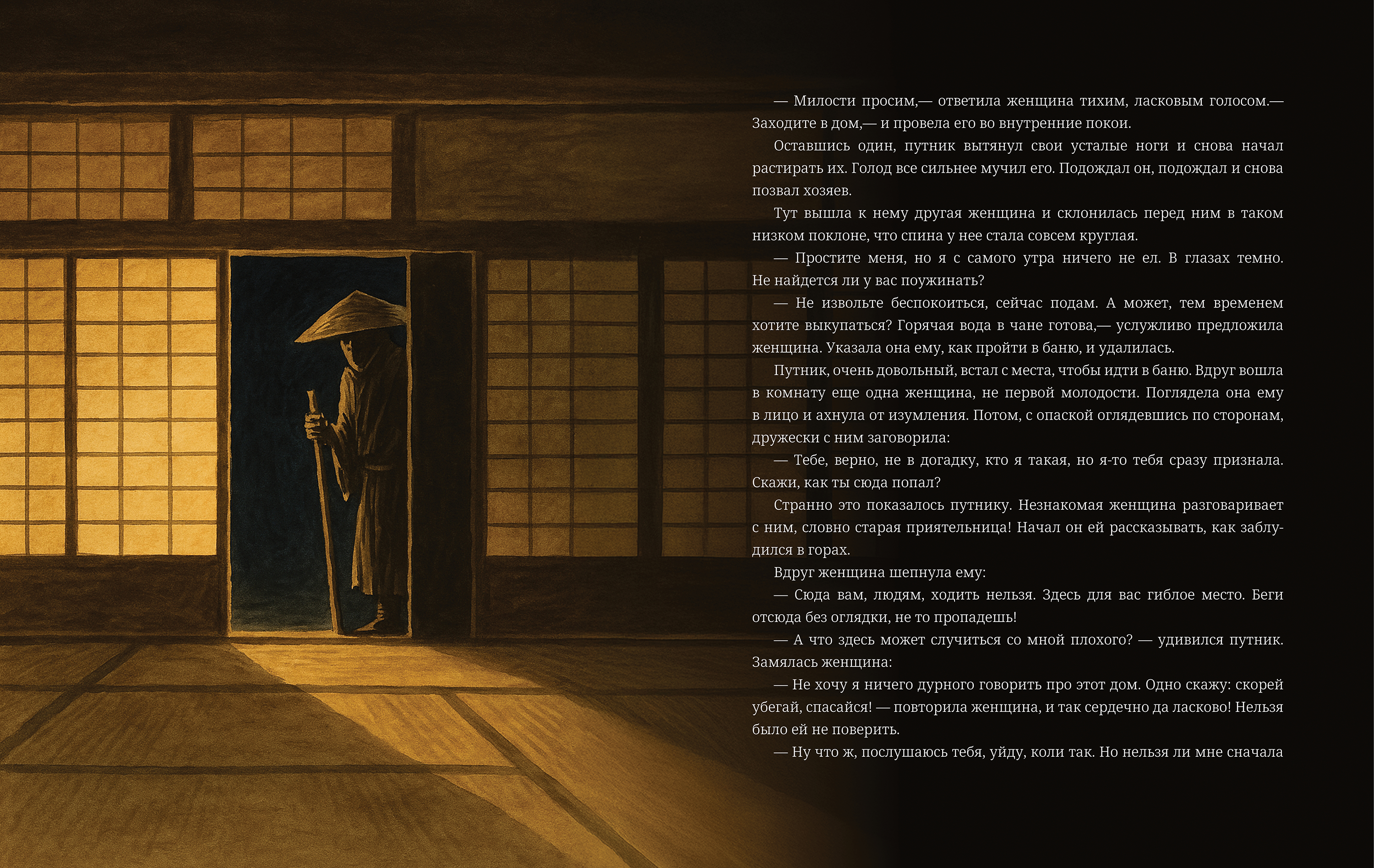 Книга «Японские народные сказки». Вёрстка и иллюстрации — Изображение №6 — Иллюстрация, Графика на Dprofile