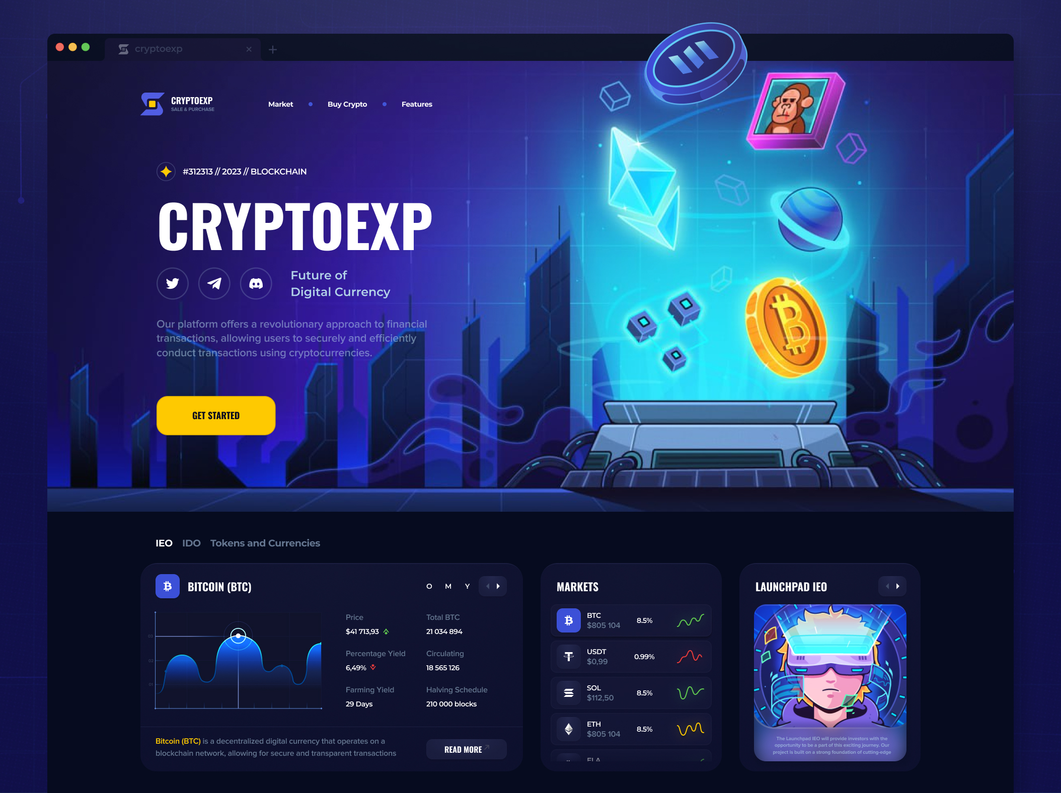 CryptoExp — Изображение №1 — Интерфейсы на Dprofile