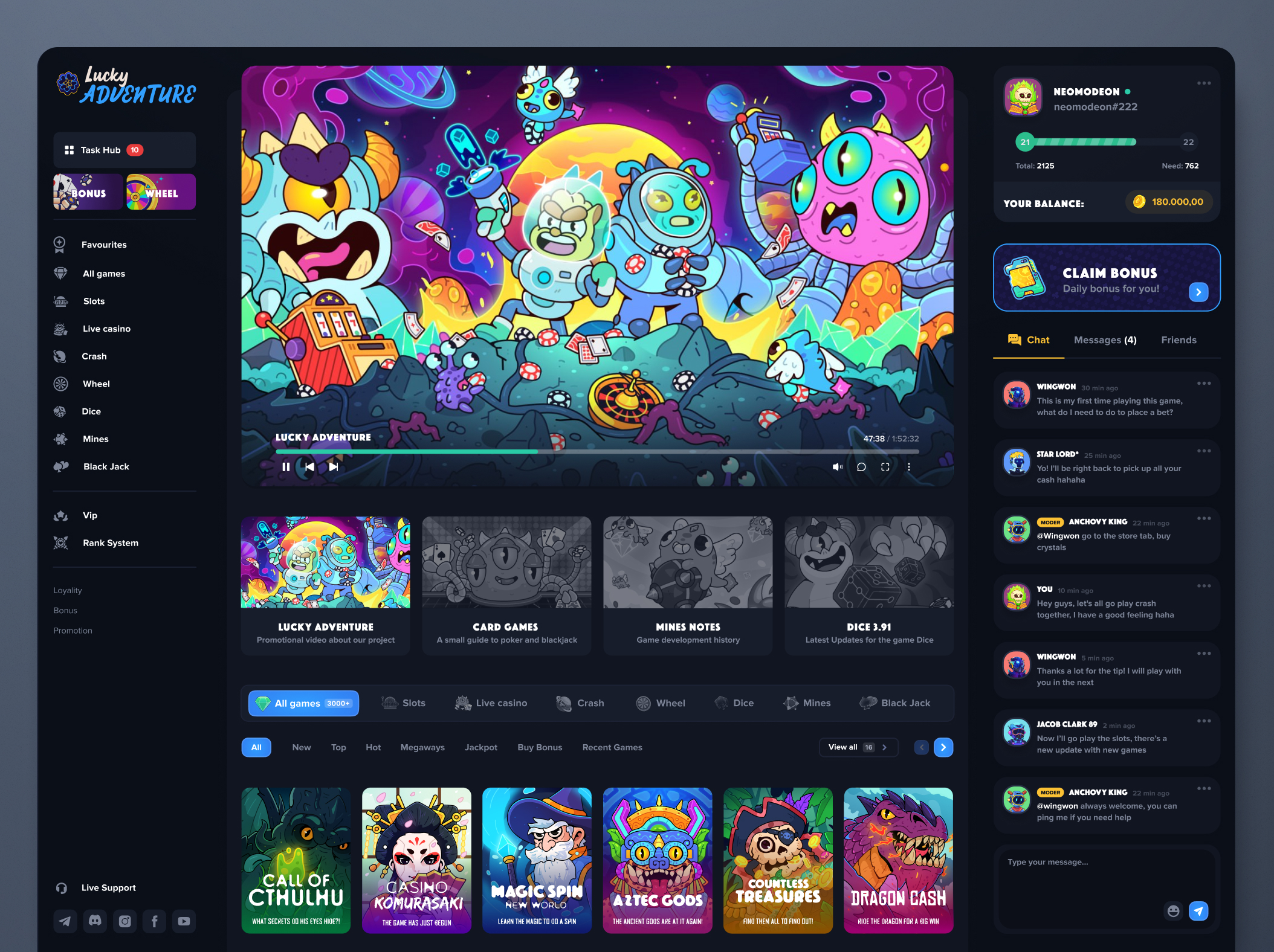 Lucky Adventure — Изображение №2 — Интерфейсы, Иллюстрация на Dprofile