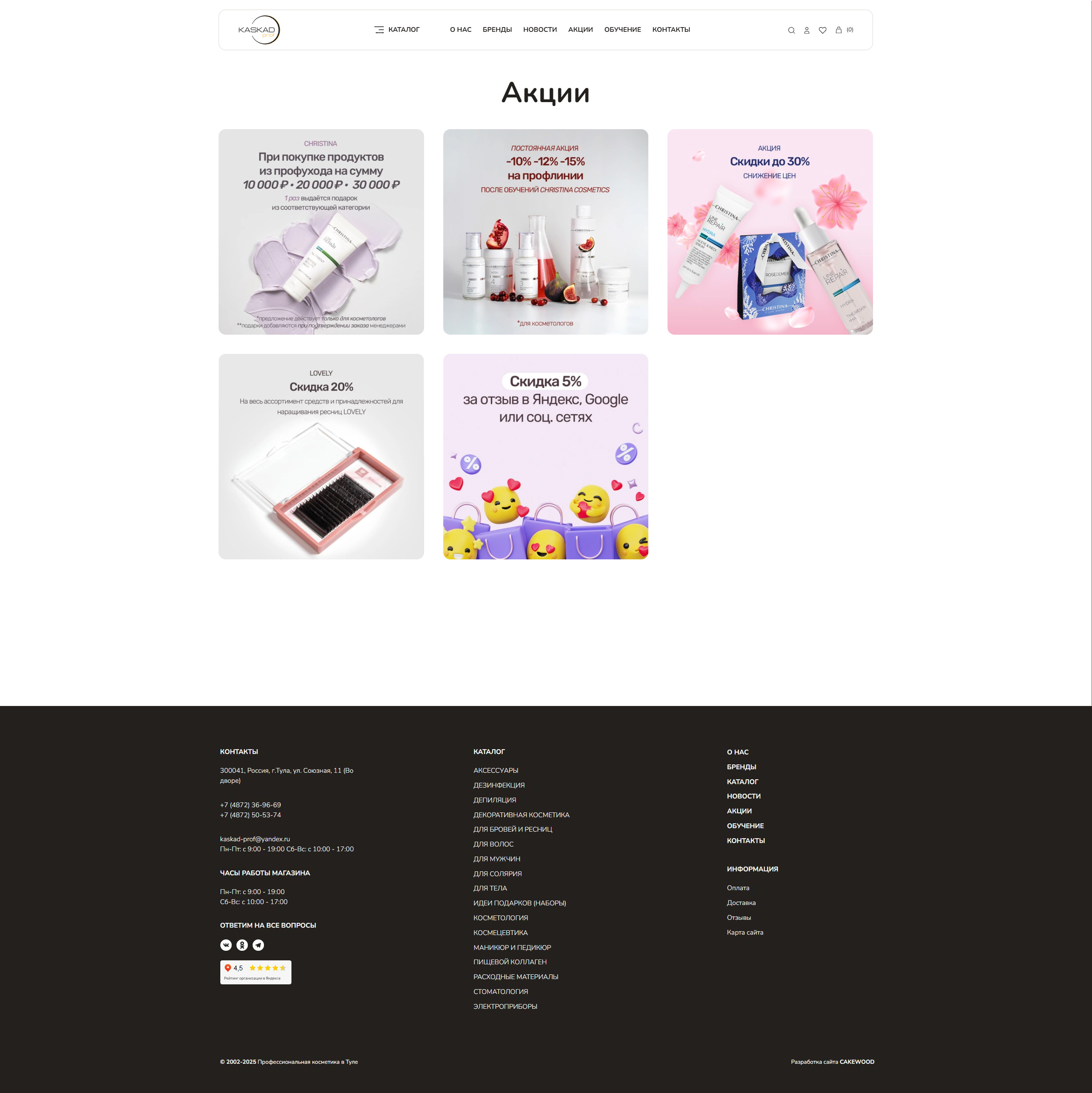 Интернет-магазин KASKAD PROF — Изображение №10 — Интерфейсы на Dprofile