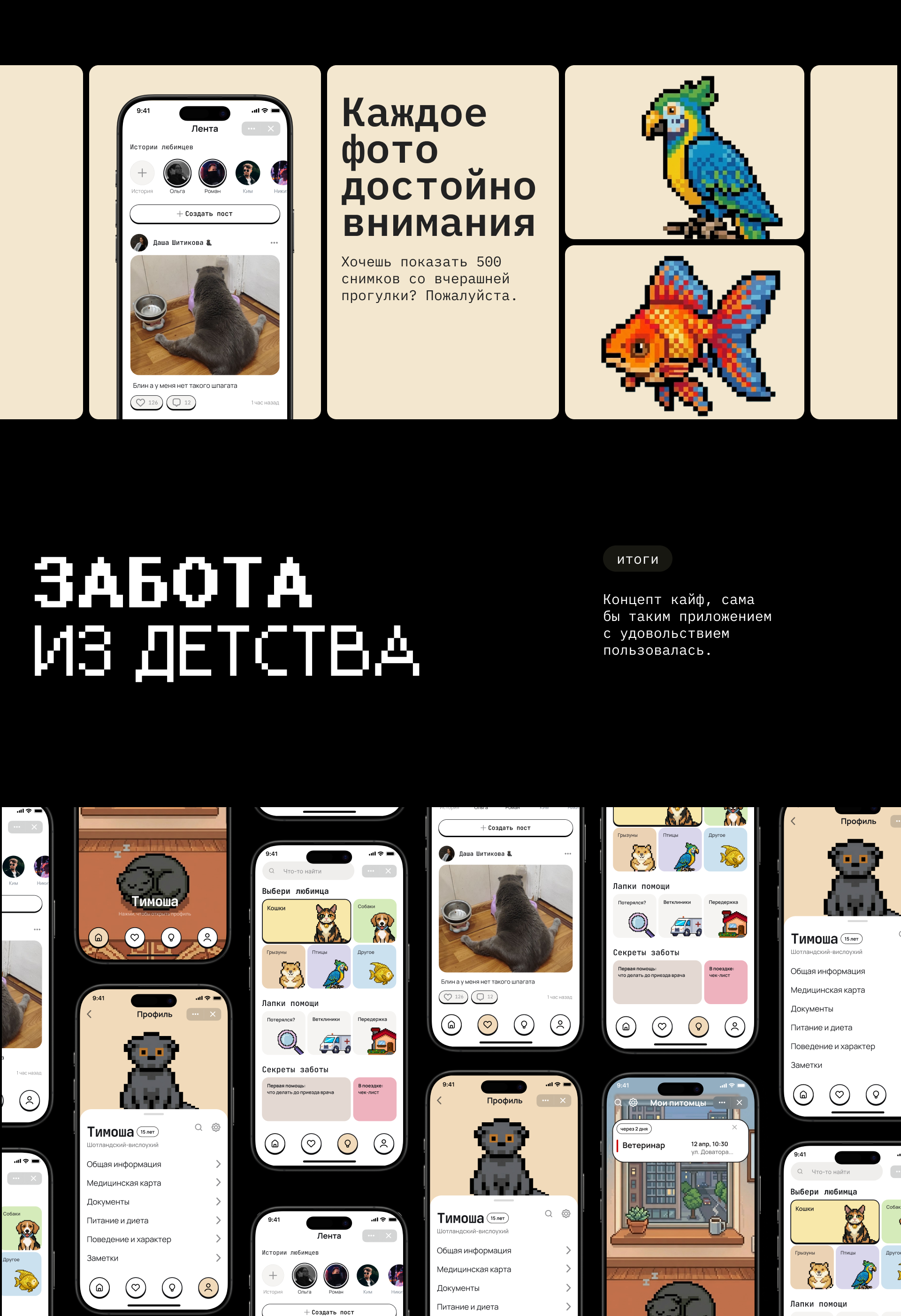 Мини-приложение «Мои питомцы» — Изображение №5 — Интерфейсы на Dprofile