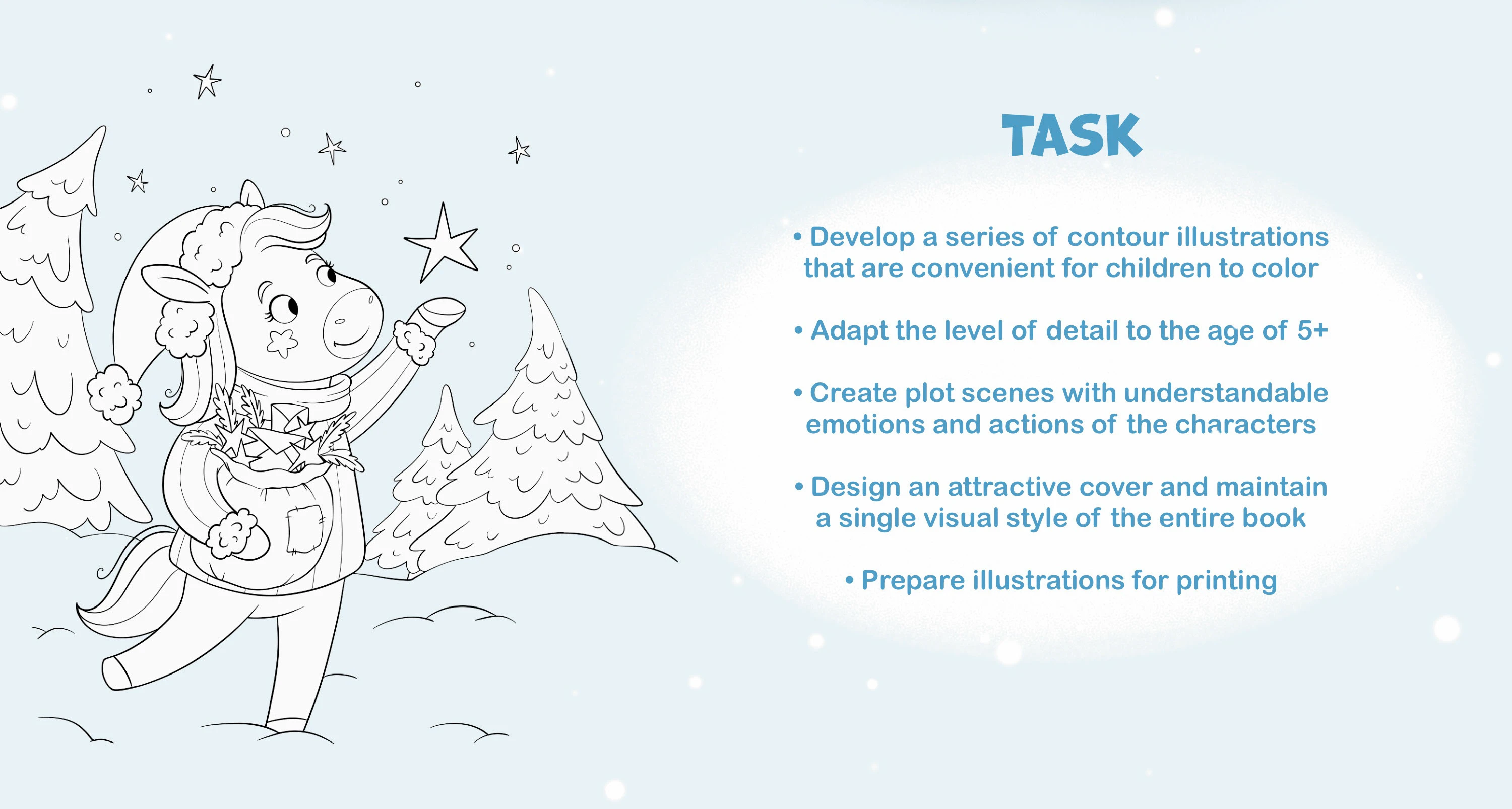 Winter coloring book | Зимняя раскраска — Изображение №2 — Иллюстрация на Dprofile