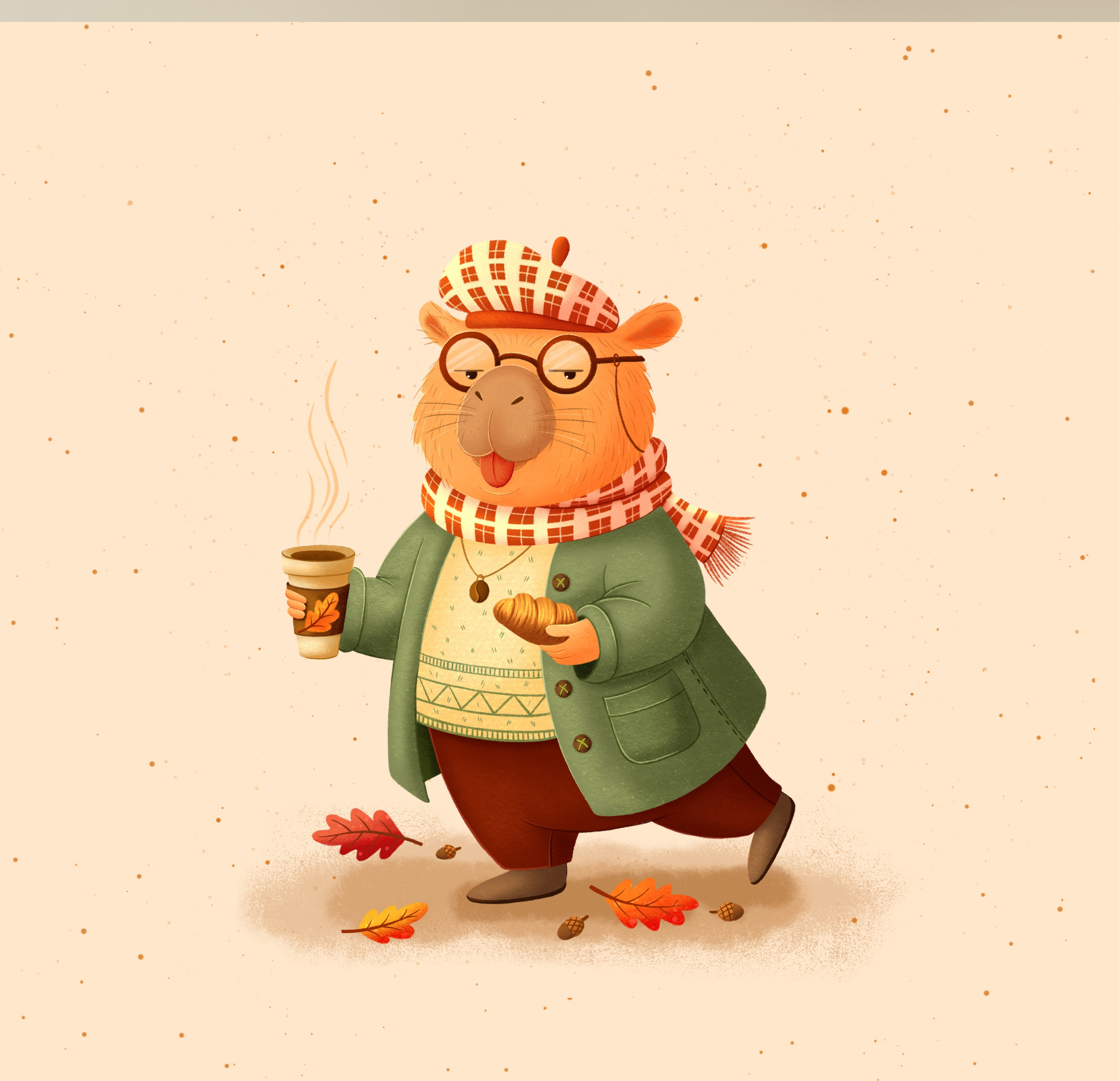 Маскот для уютной кофейни — Изображение №5 — Брендинг, Иллюстрация на Dprofile