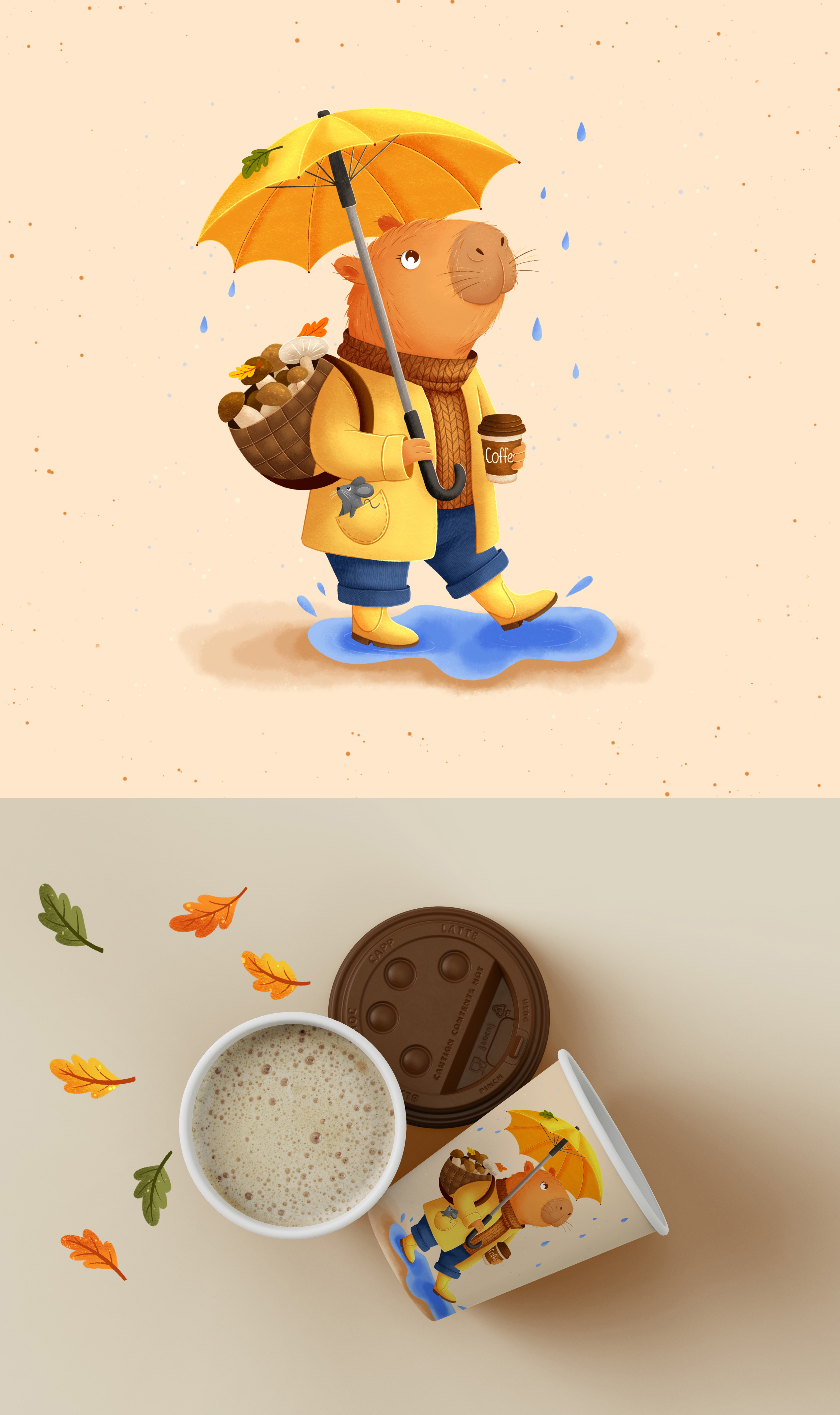 Маскот для уютной кофейни — Изображение №9 — Брендинг, Иллюстрация на Dprofile
