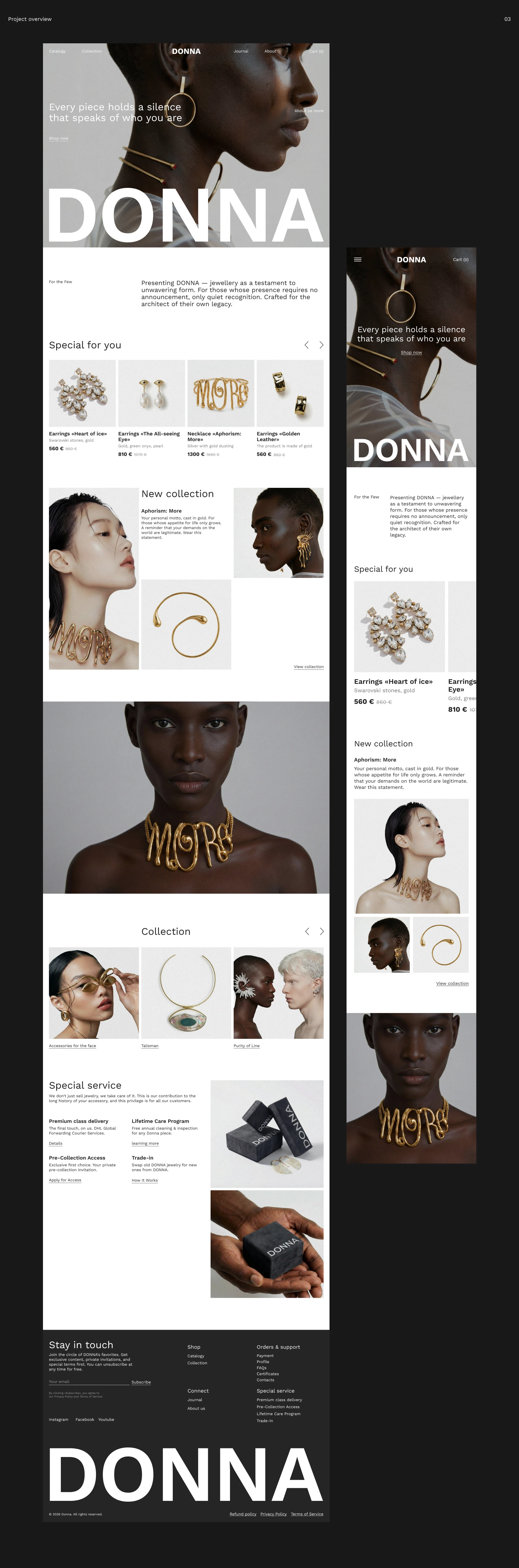 Website jewelry brand — Изображение №5 — Интерфейсы, Маркетинг на Dprofile