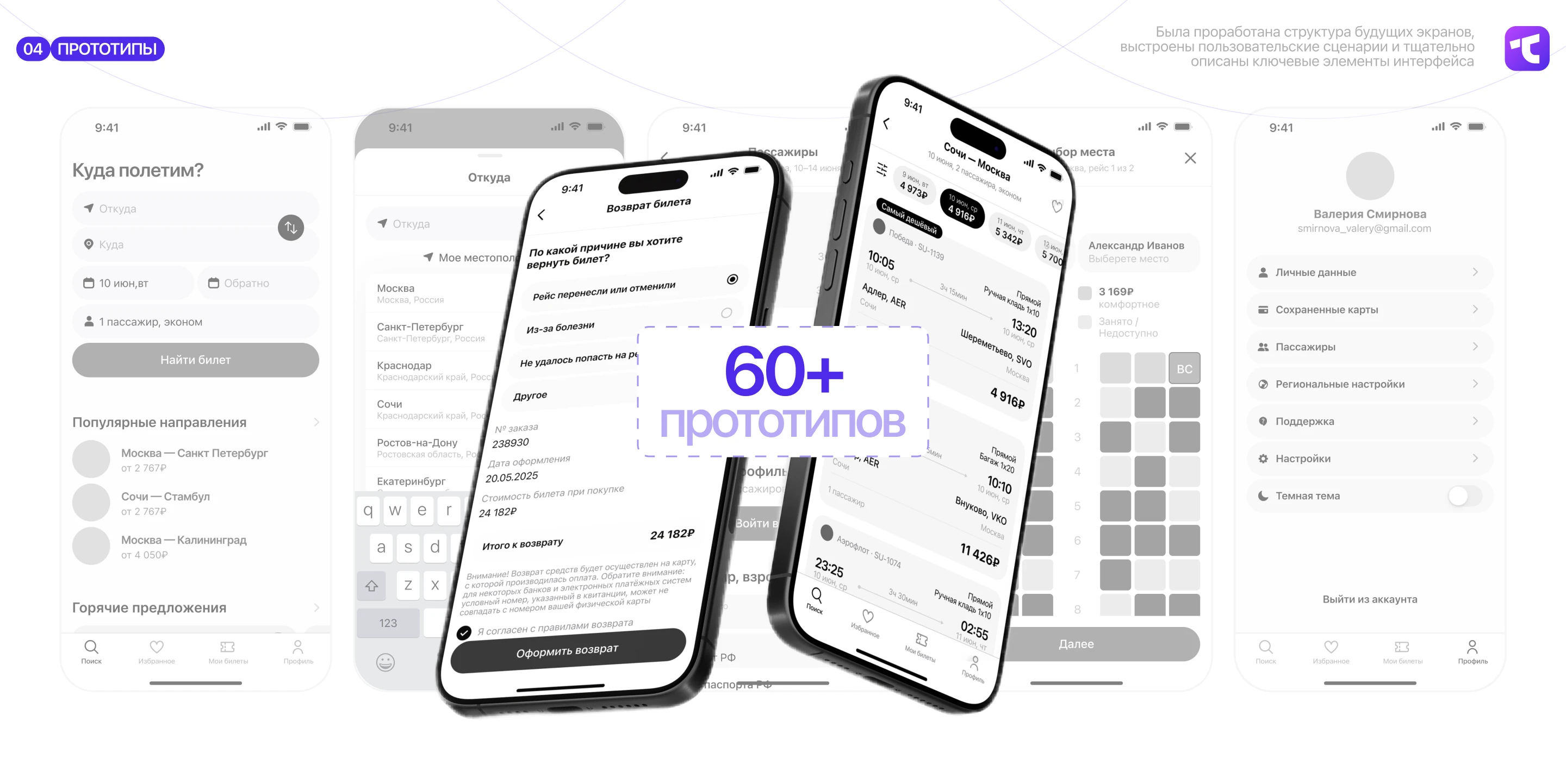 ТИКЕТ.РУ | Air Tickets | mobile app UХ/UI — Изображение №5 — Интерфейсы на Dprofile
