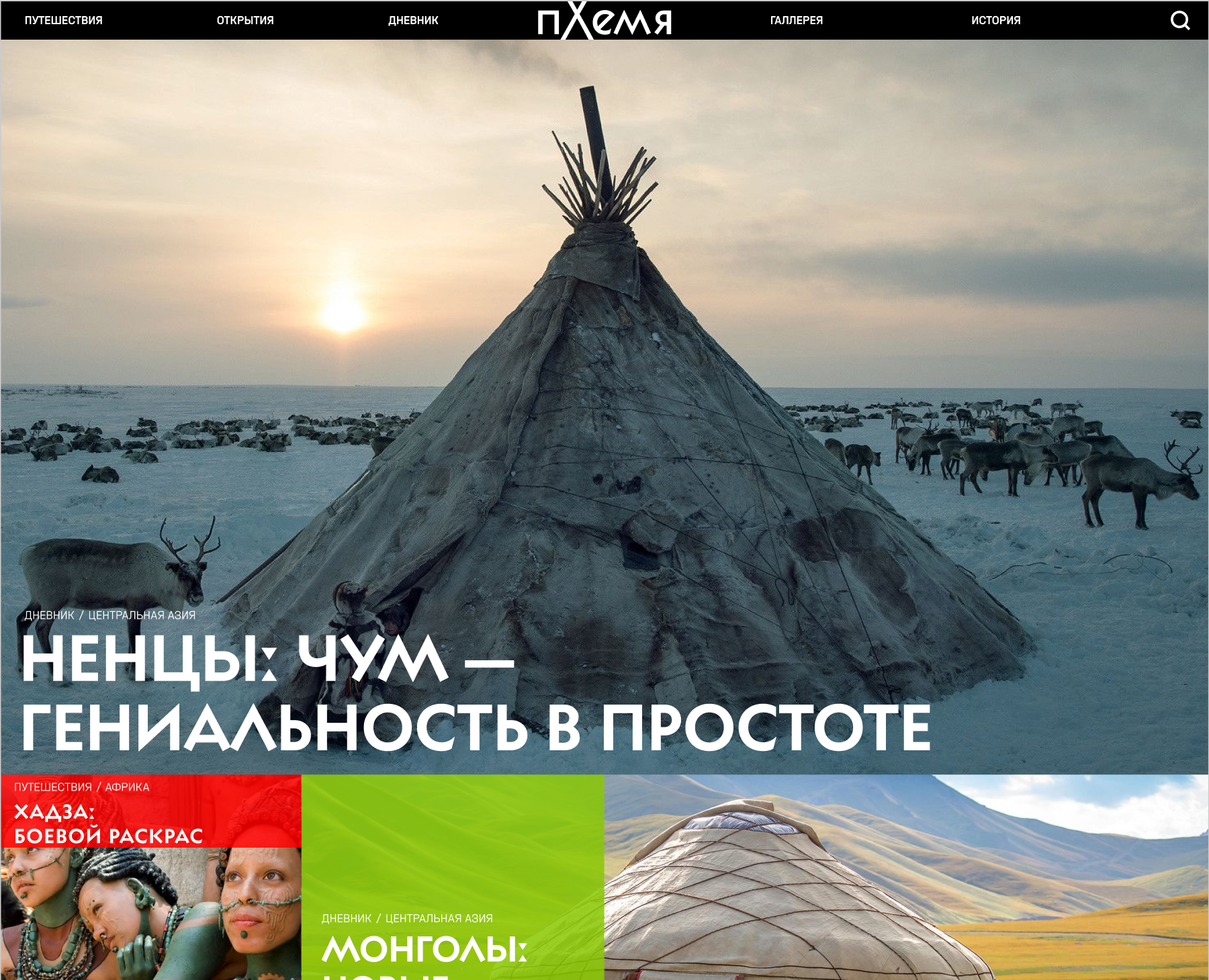 Дизайн медиасайта ПЛЕМЯ на Dprofile