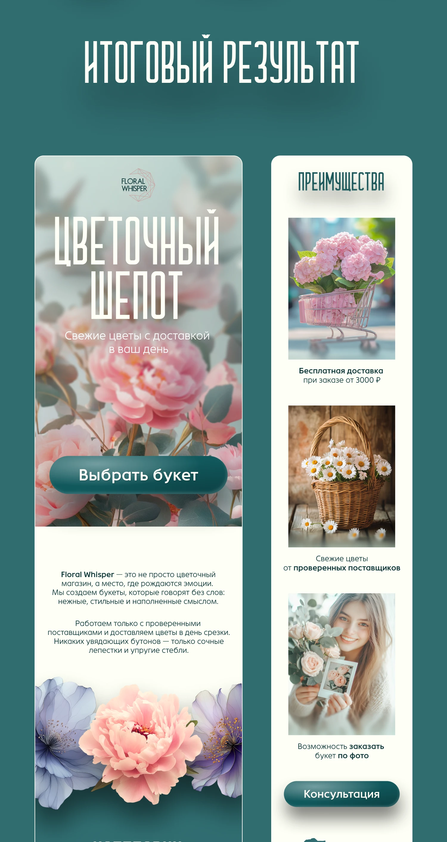 Таплинк для цветочного магазина — Изображение №4 — Интерфейсы на Dprofile