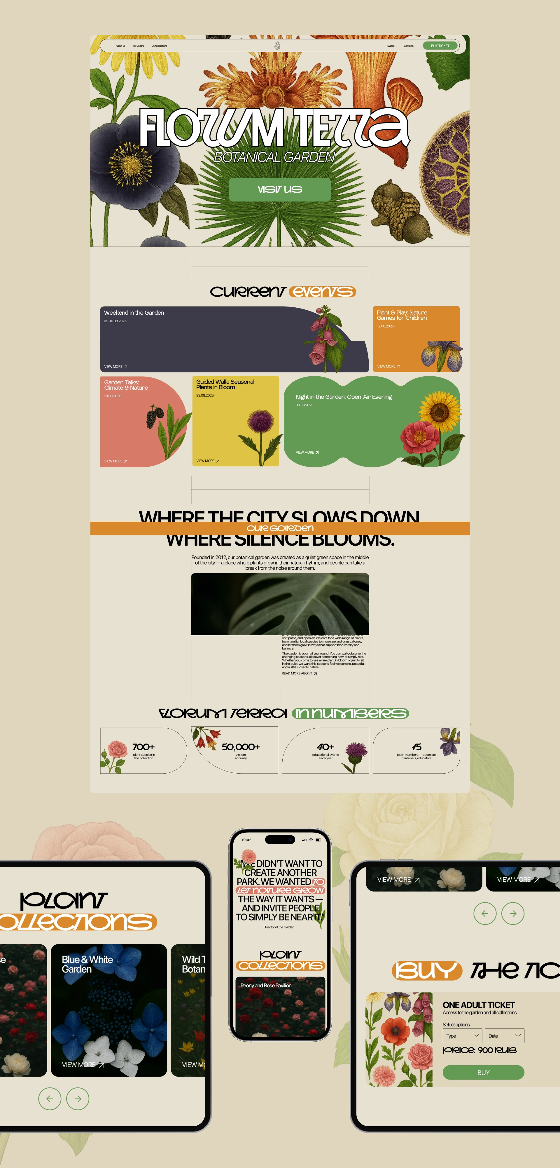 Botanical Garden | Corporate Website — Изображение №3 — Интерфейсы, Брендинг на Dprofile
