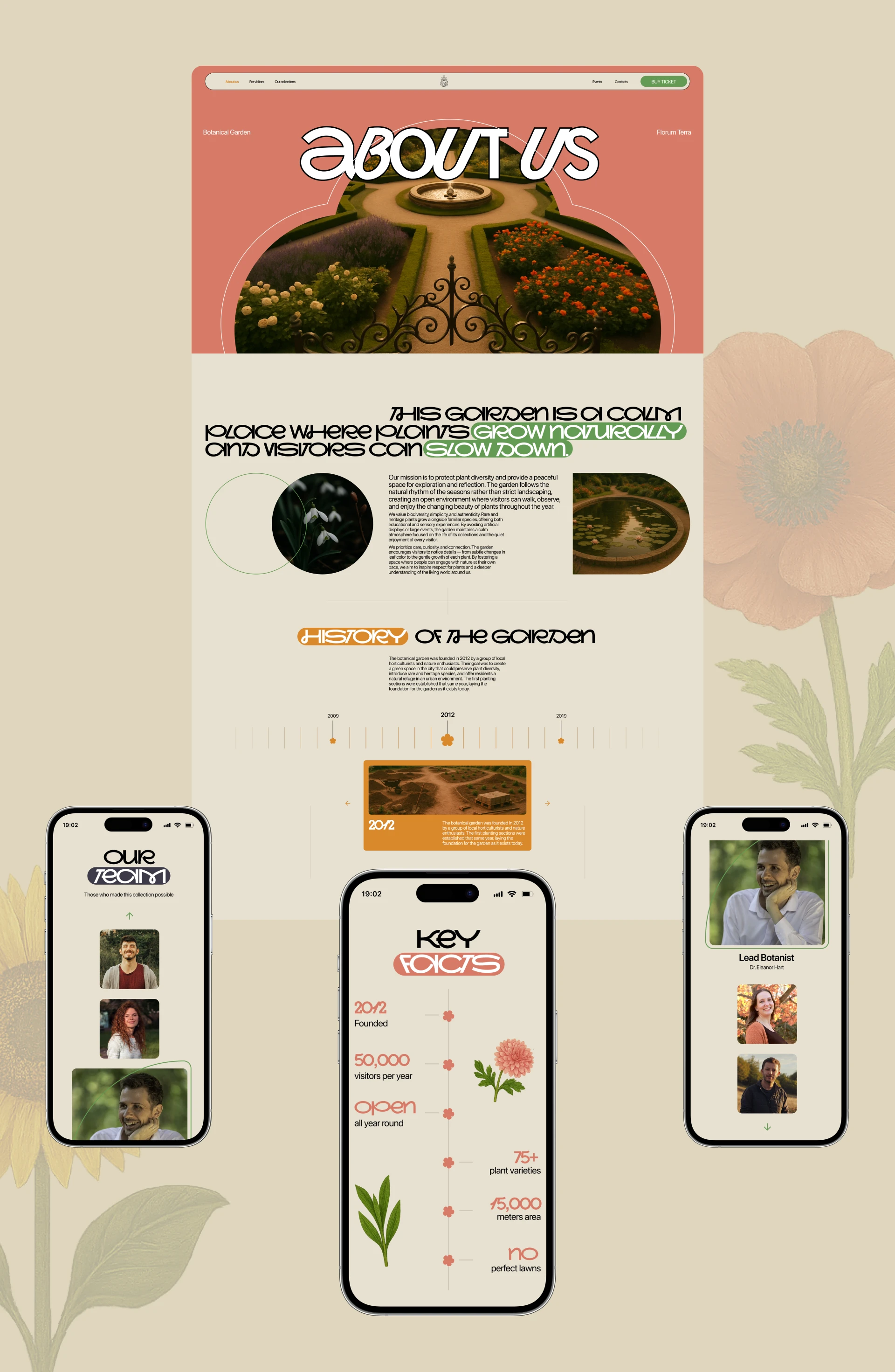 Botanical Garden | Corporate Website — Изображение №10 — Интерфейсы, Брендинг на Dprofile