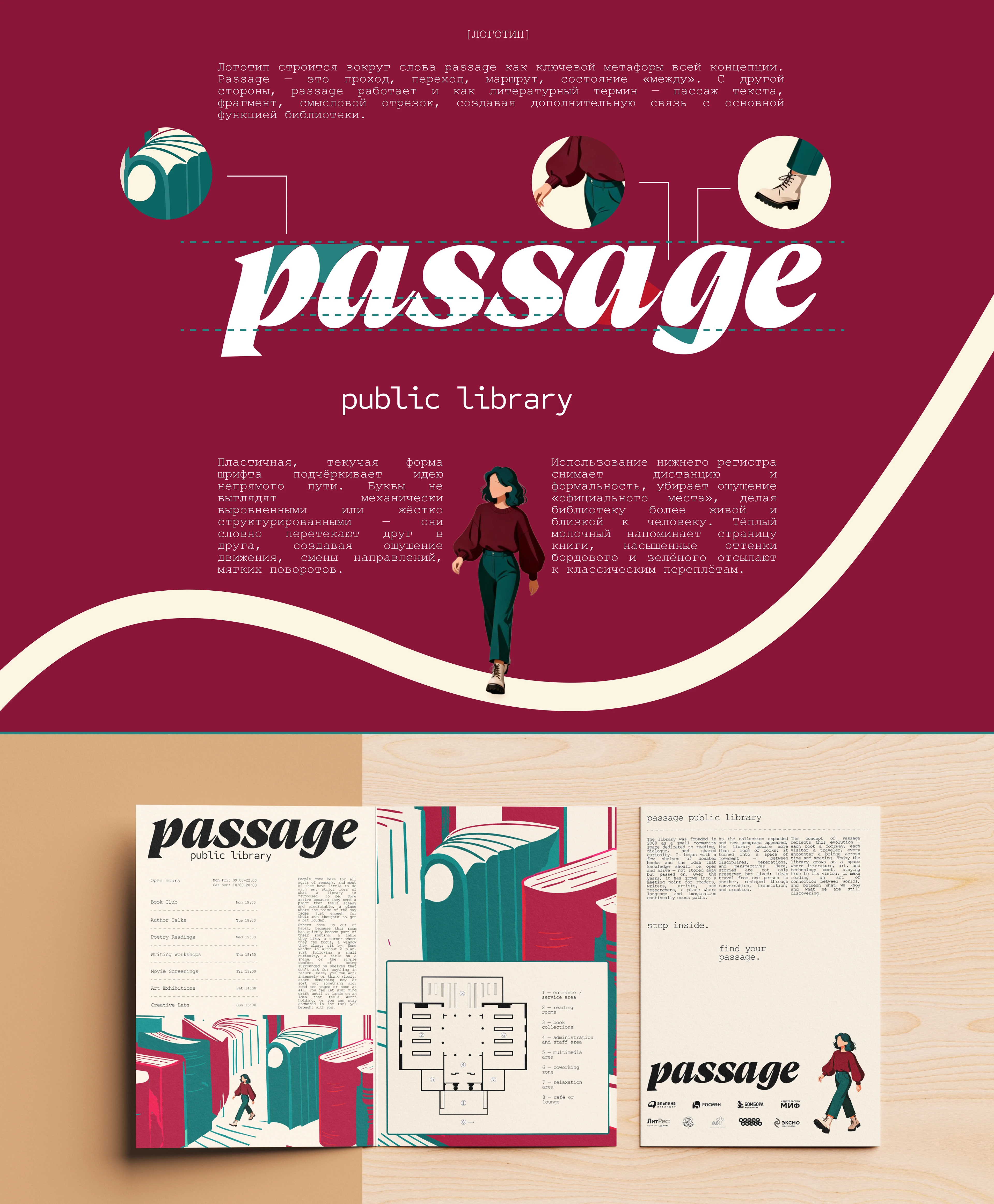 Айдентика для библиотеки | Library brand Identity — Изображение №5 — Брендинг, Графика на Dprofile
