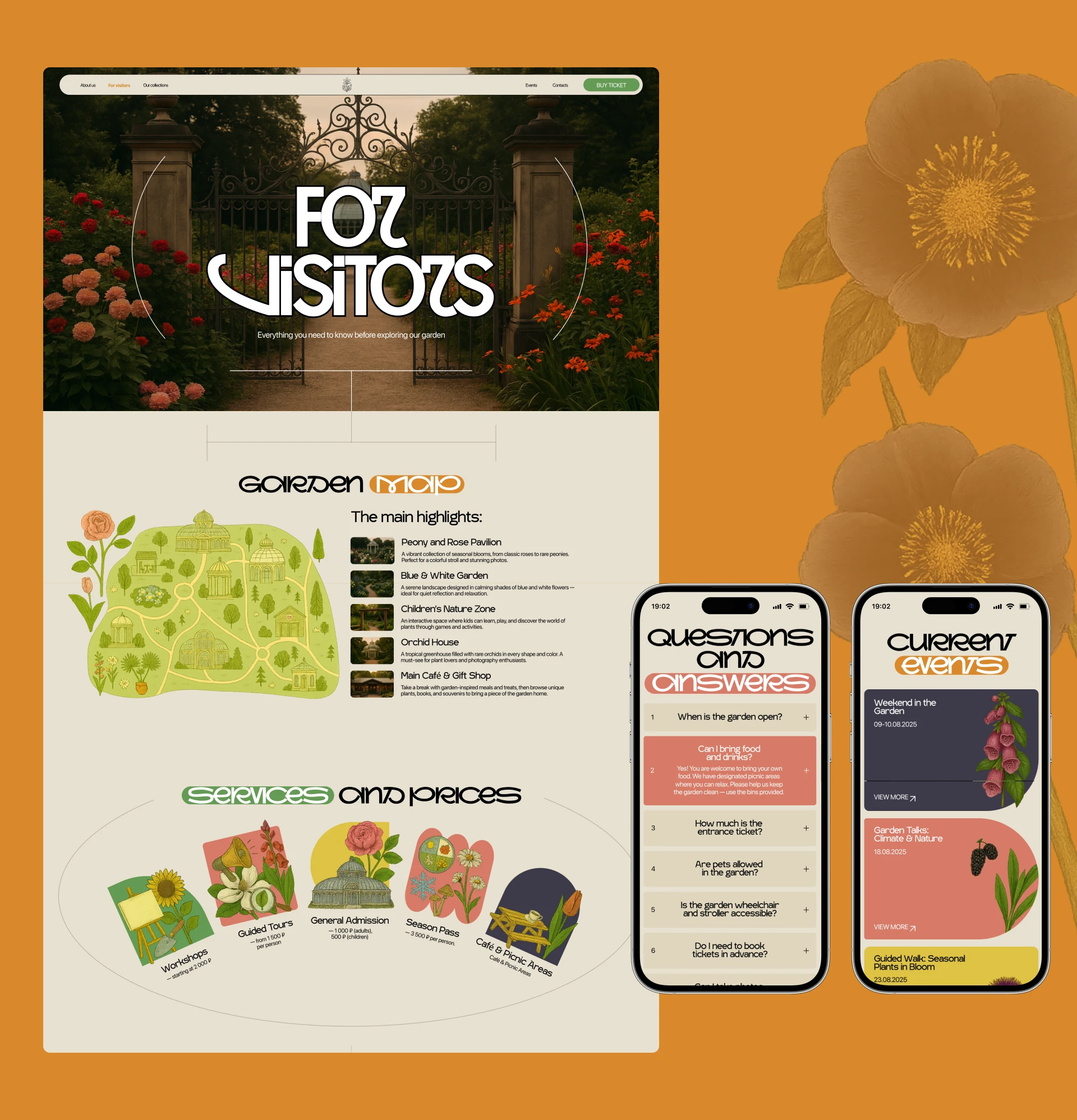 Botanical Garden | Corporate Website — Изображение №9 — Интерфейсы, Брендинг на Dprofile