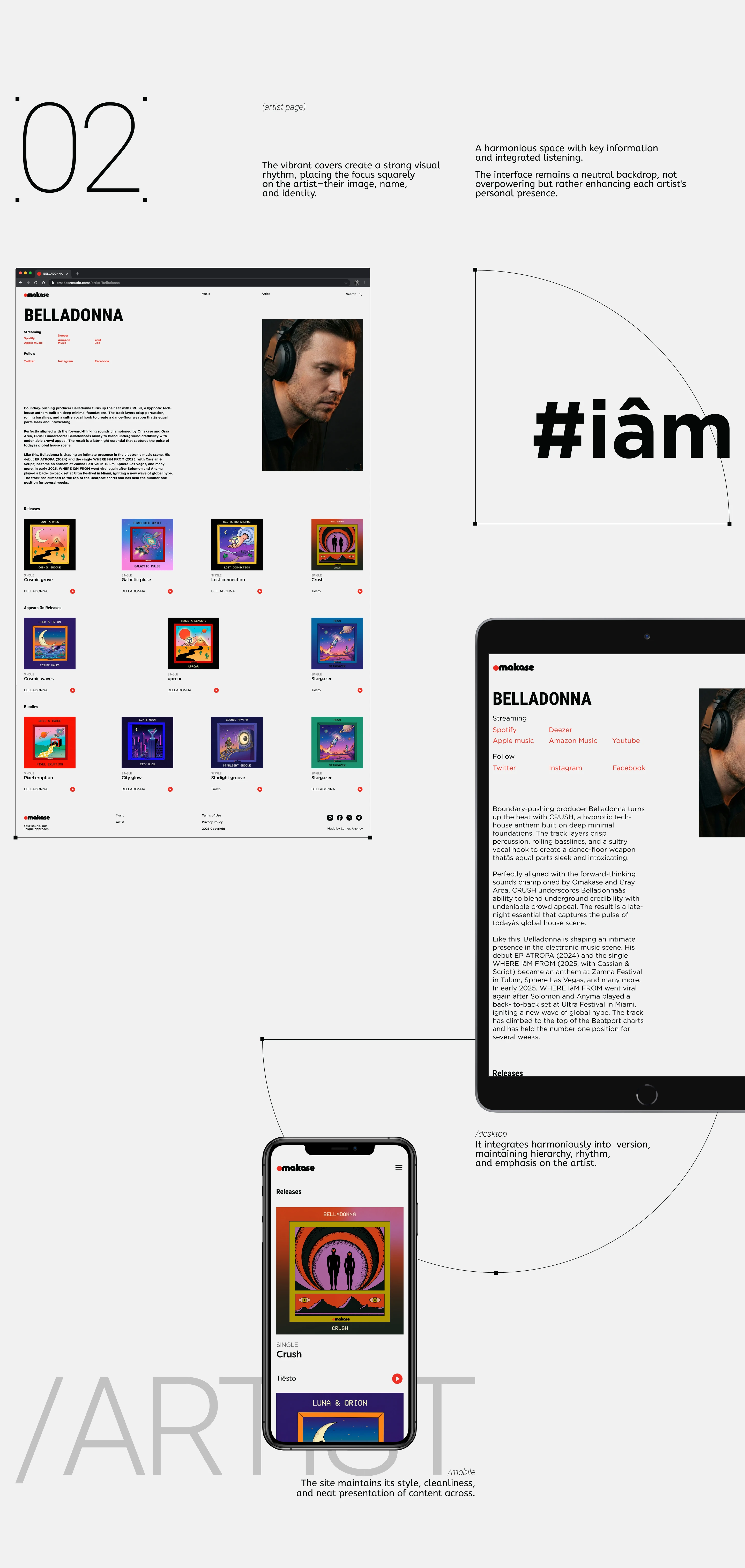 Omakase - сайт агенства музыкального продвижения — Изображение №2 — Интерфейсы на Dprofile