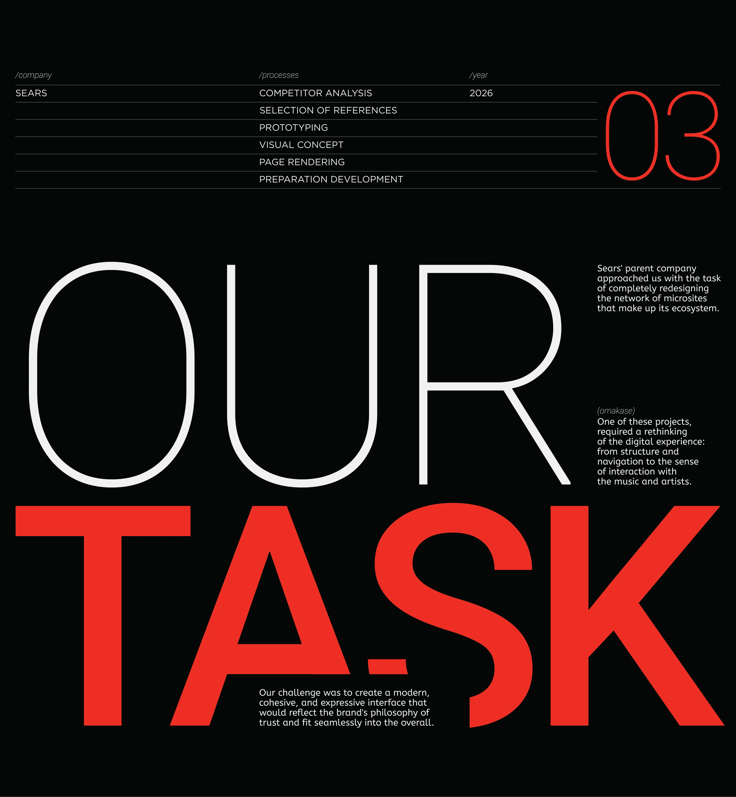 Omakase - сайт агенства музыкального продвижения — Изображение №3 — Интерфейсы на Dprofile