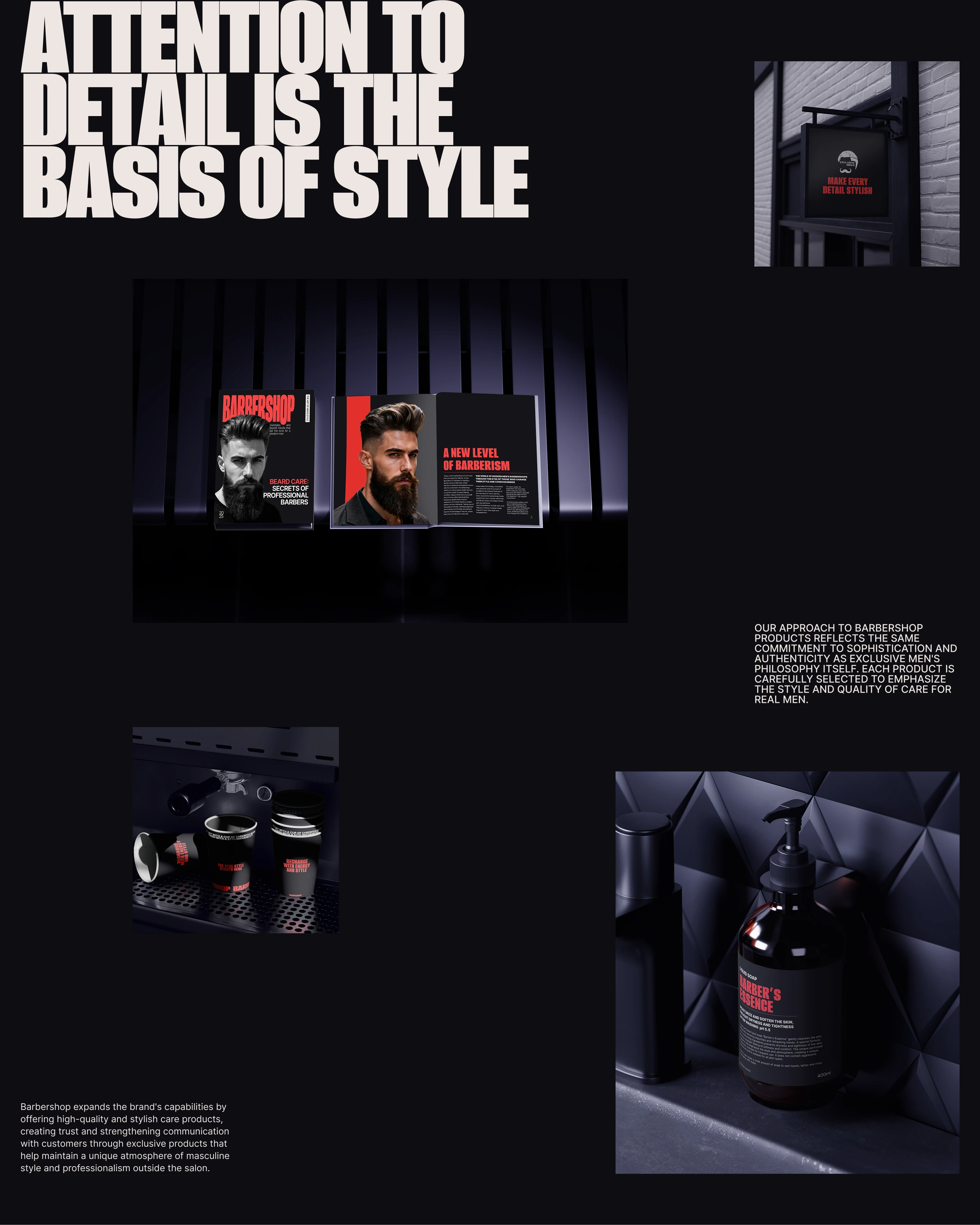 Barbershop Website | Exclusive Men's SPA — Изображение №9 — Интерфейсы, Анимация на Dprofile